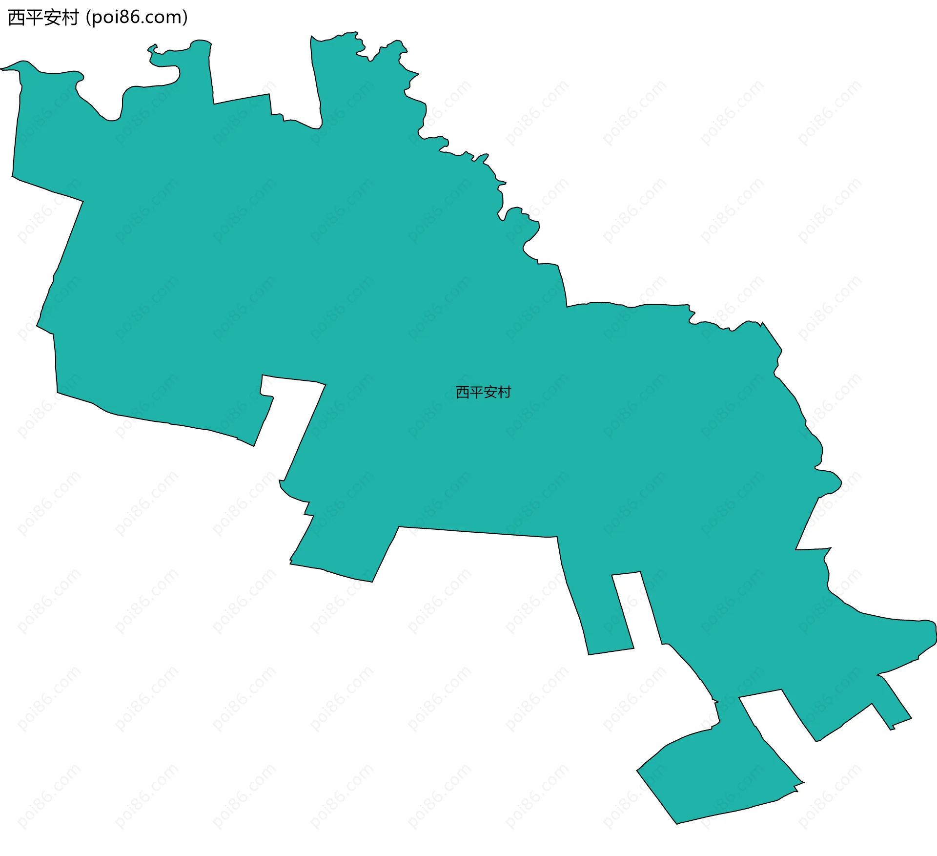 西平安村边界地图