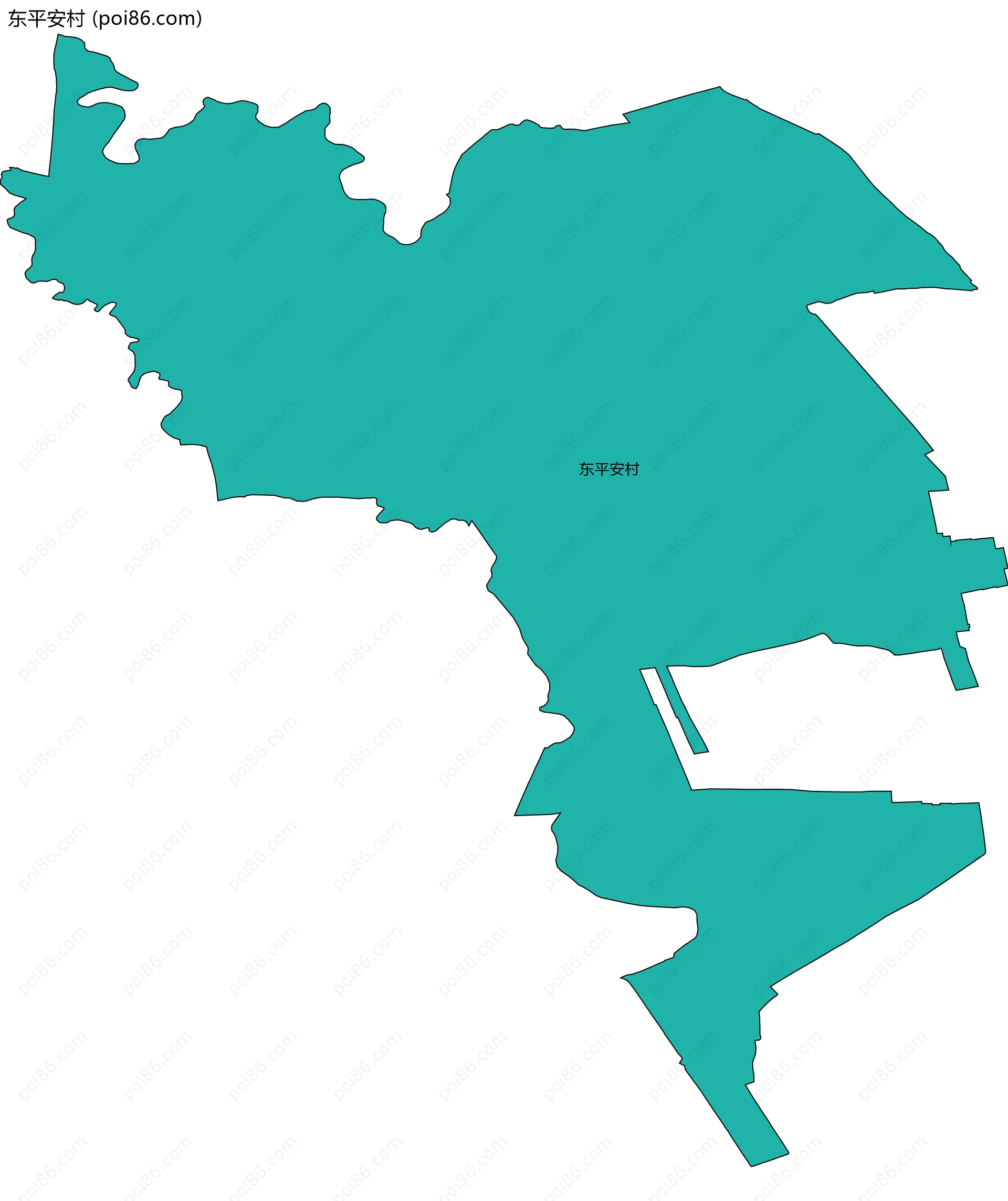 东平安村边界地图