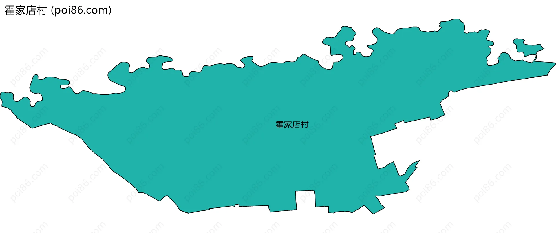 霍家店村边界地图