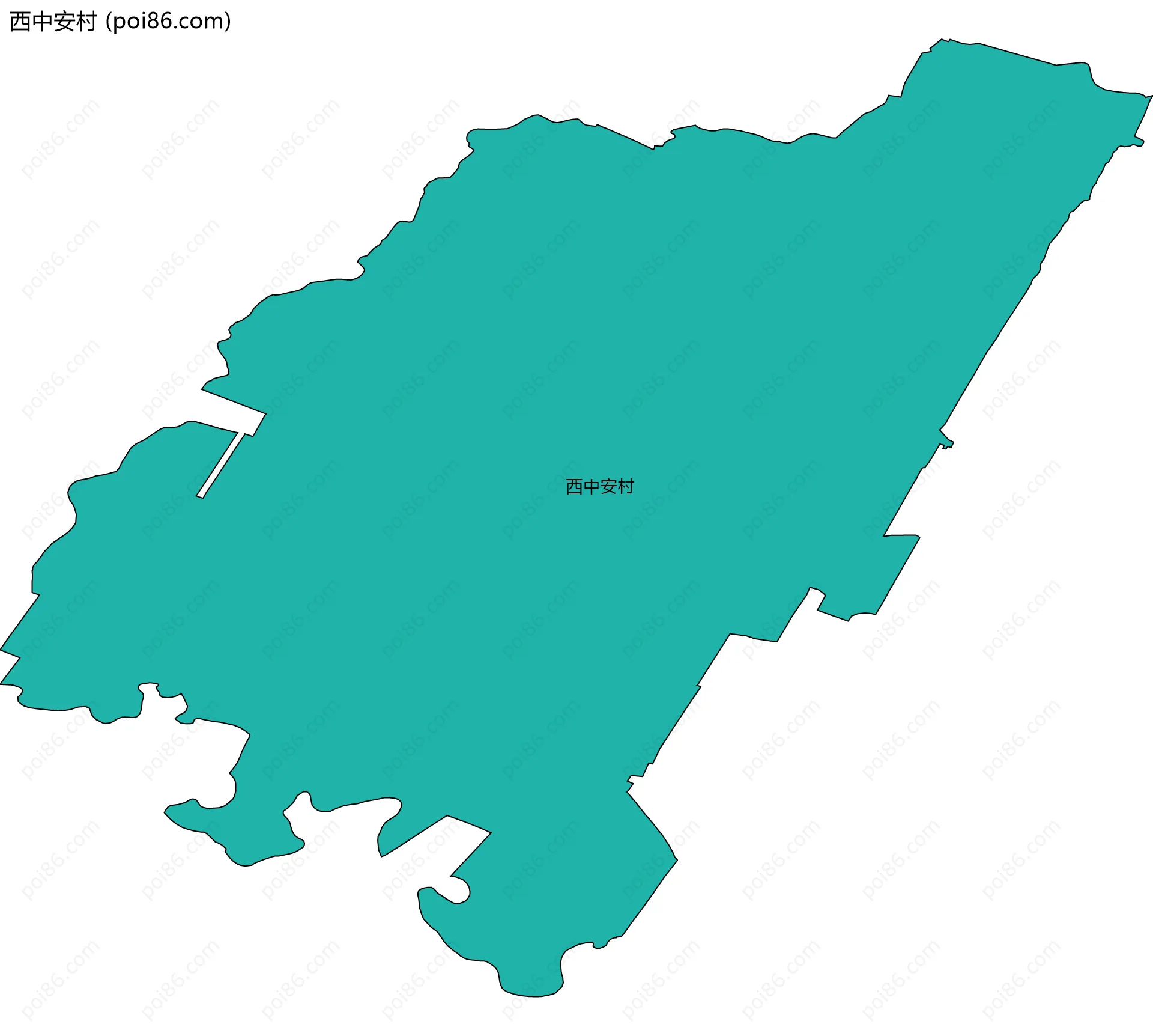 西中安村边界地图
