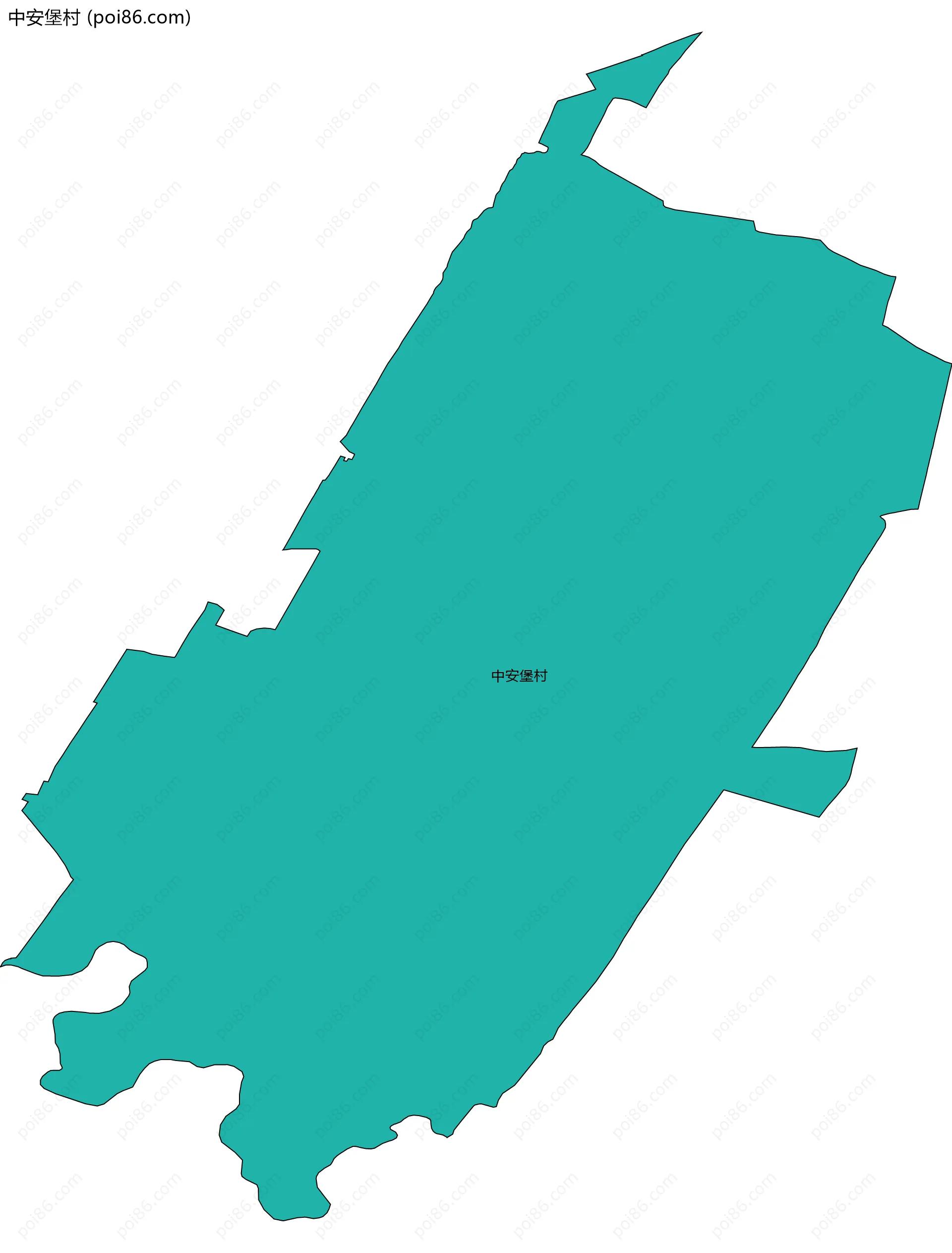 中安堡村边界地图