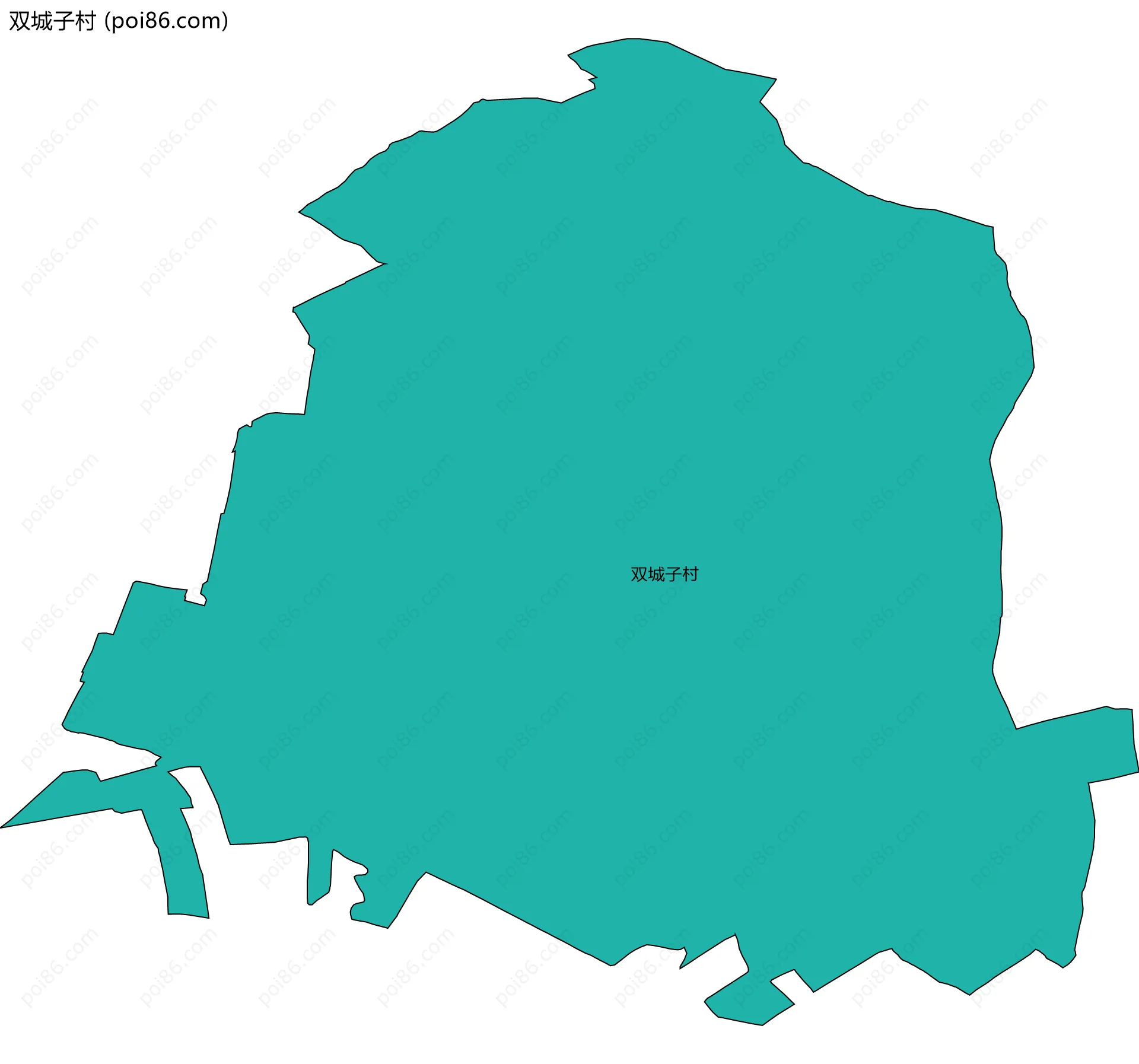 双城子村边界地图