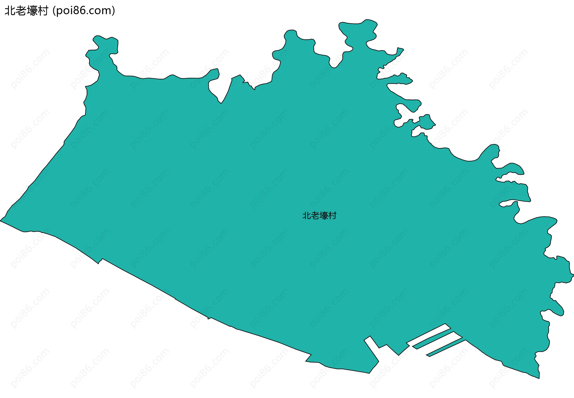 北老壕村边界地图