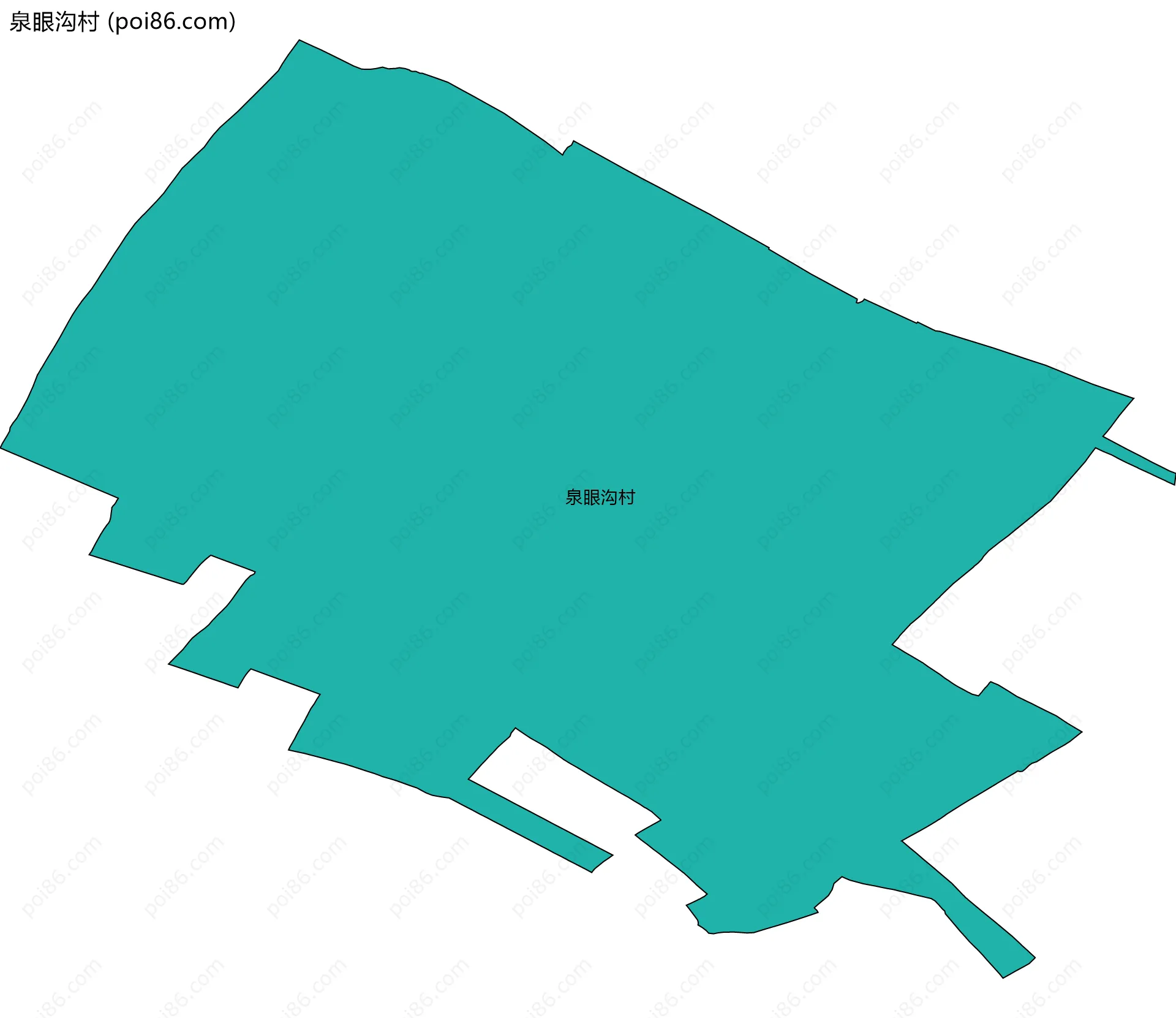 泉眼沟村边界地图