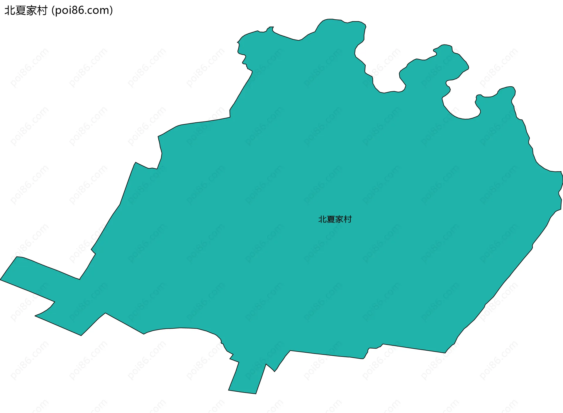 北夏家村边界地图