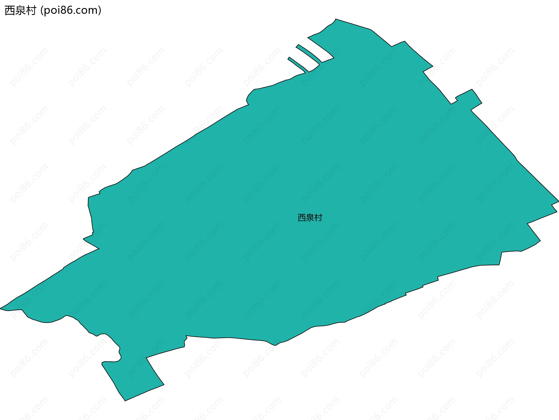 西泉村边界地图