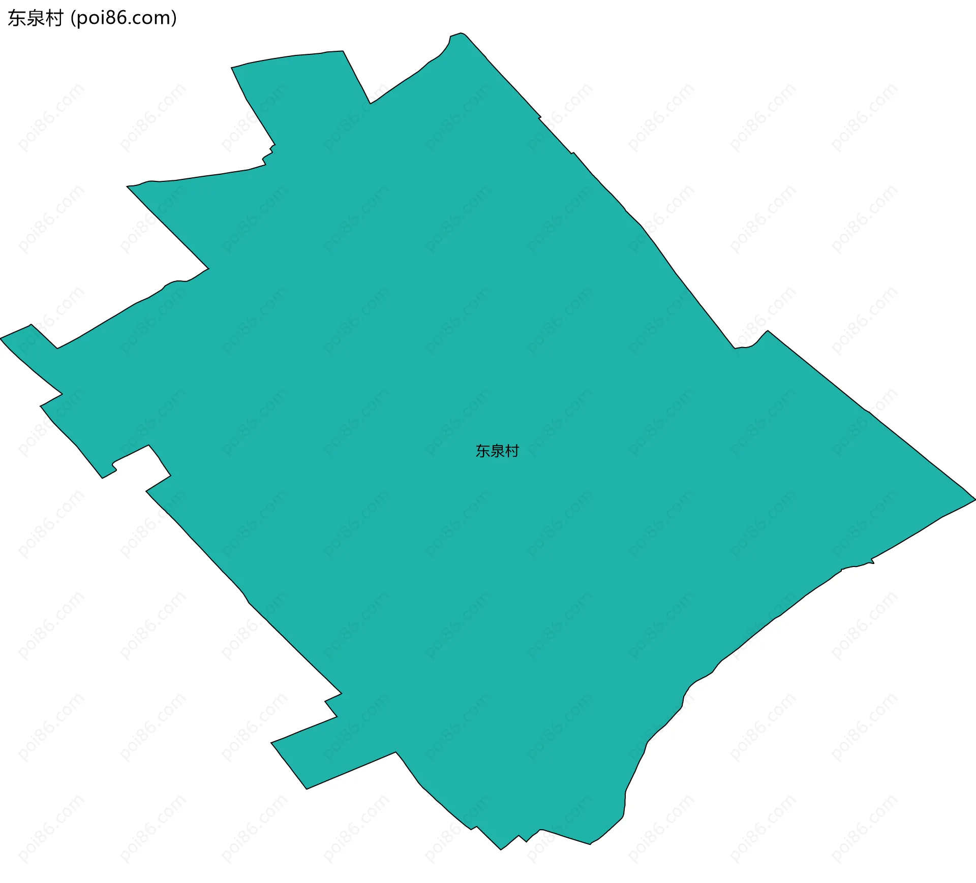 东泉村边界地图