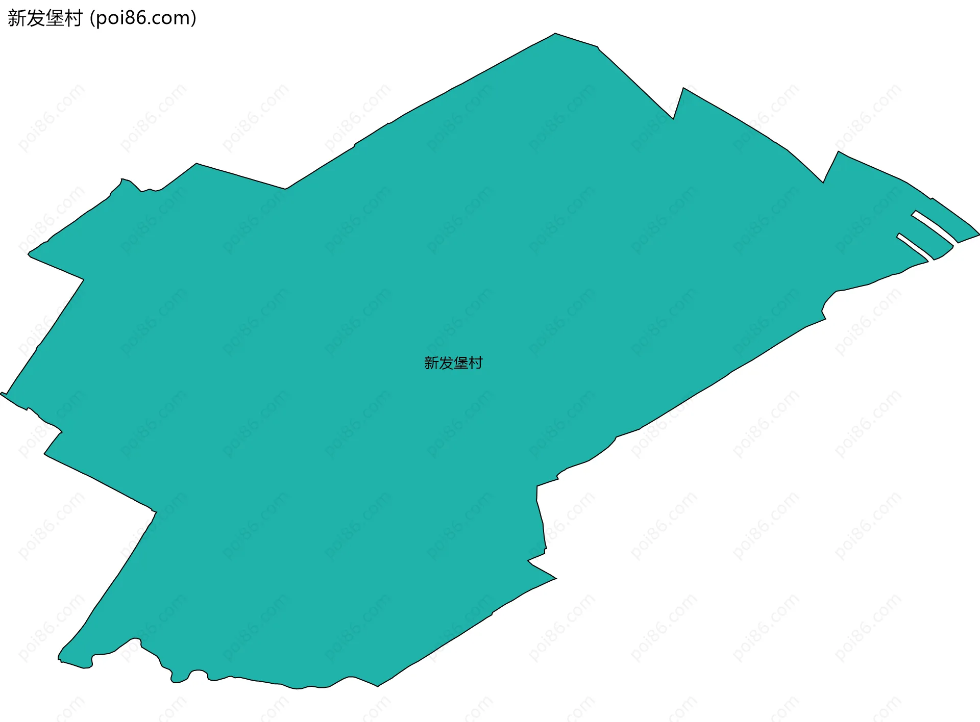 新发堡村边界地图