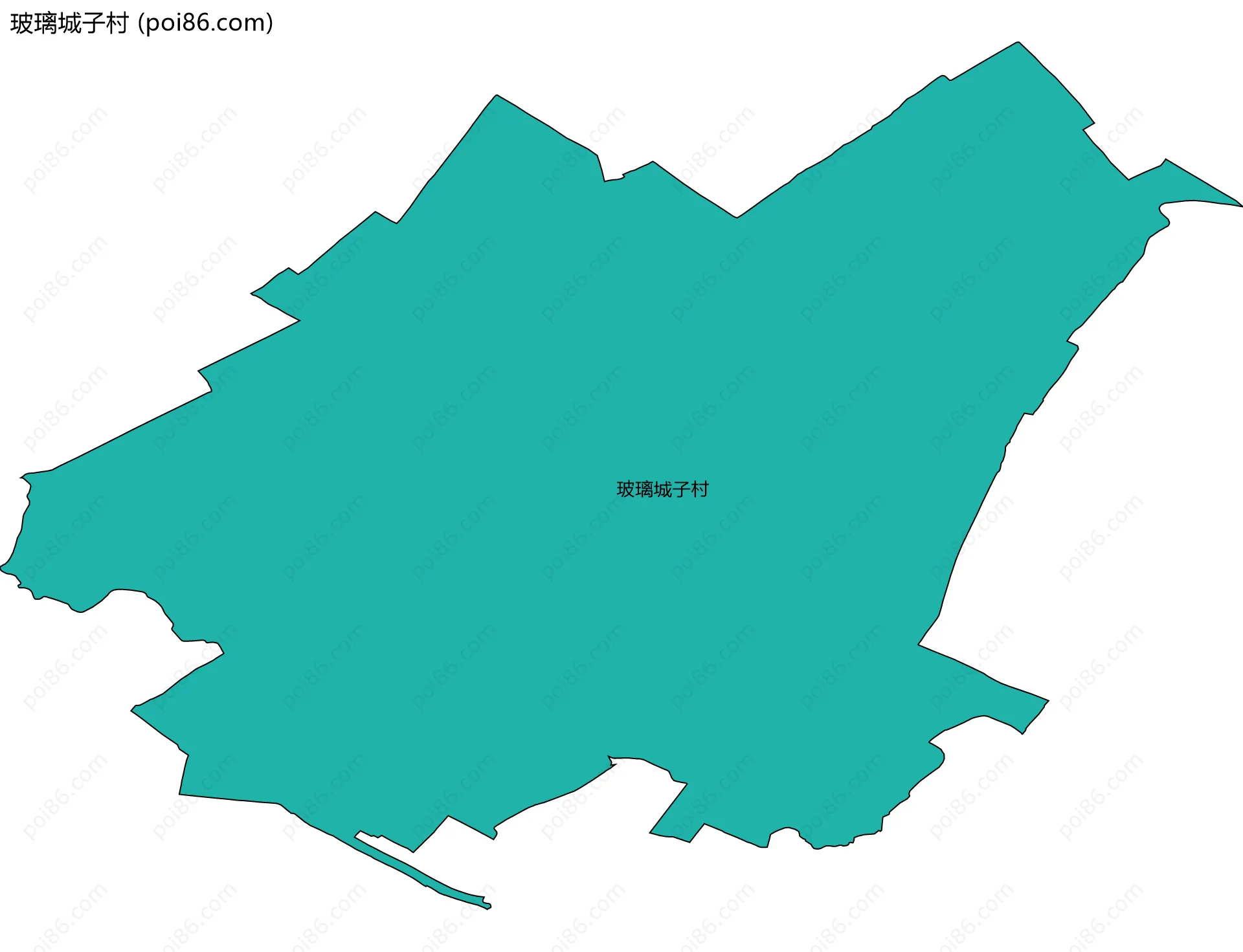 玻璃城子村边界地图