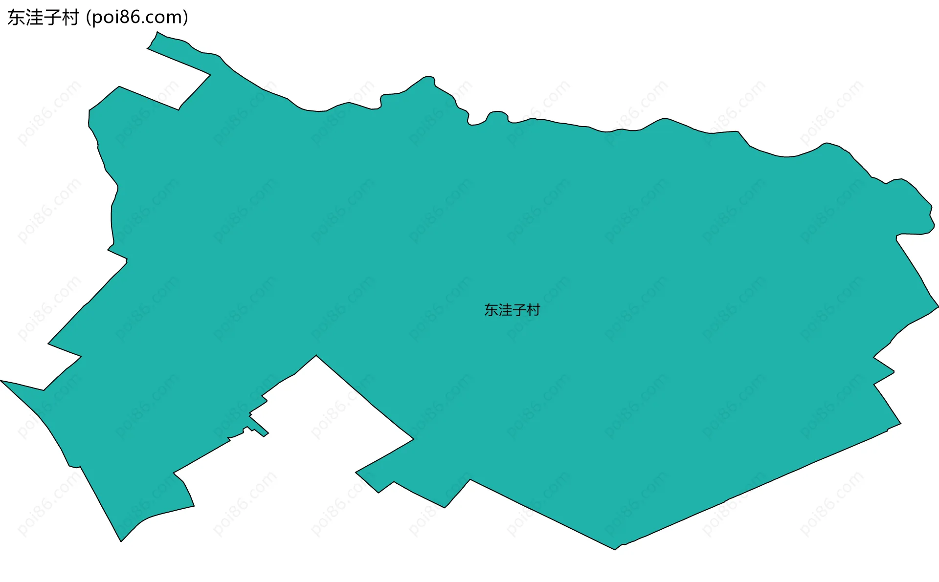 东洼子村边界地图