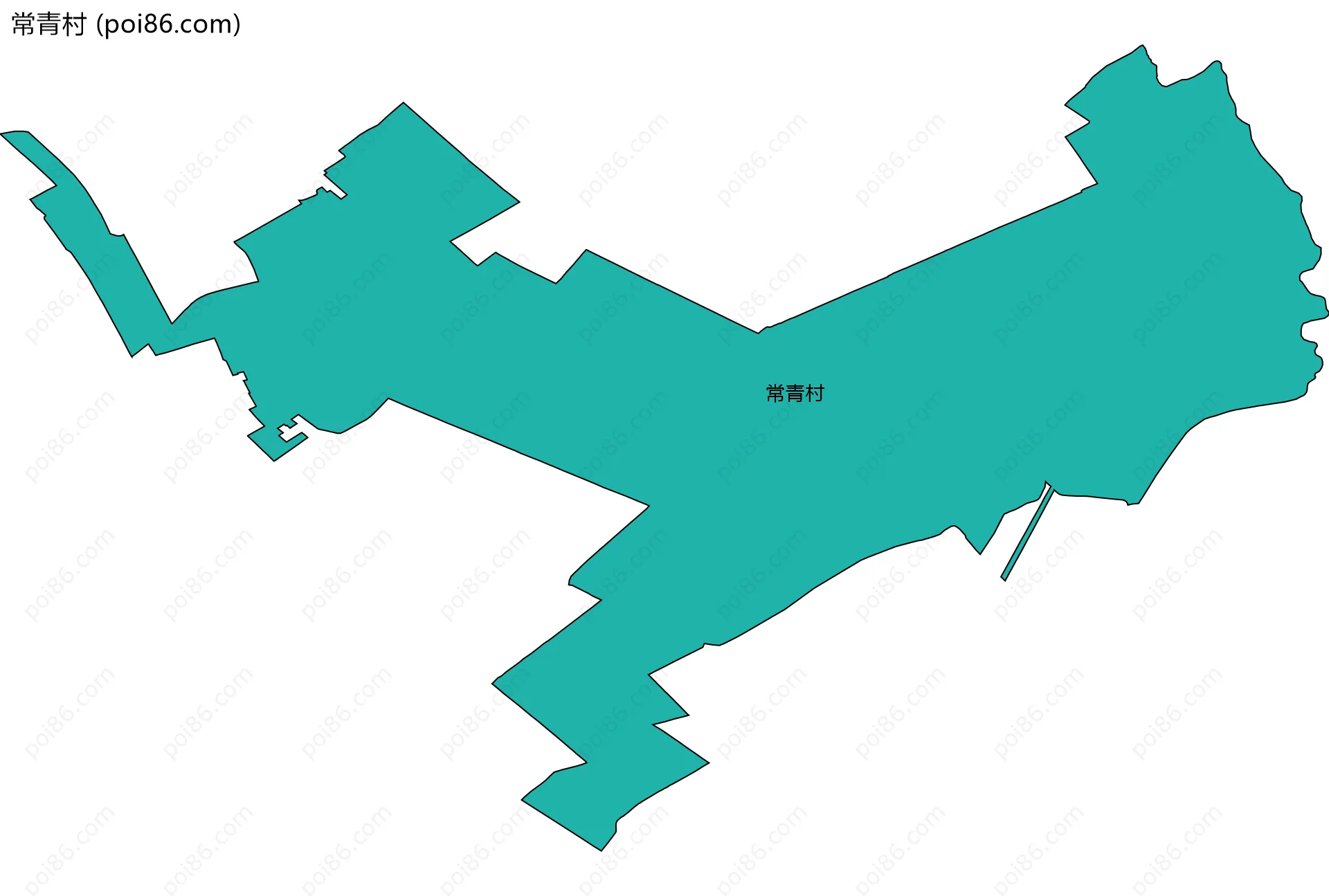 常青村边界地图