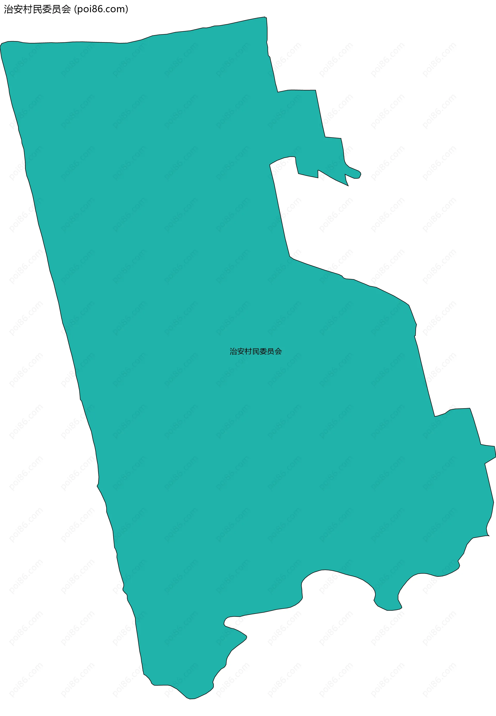 治安村民委员会边界地图