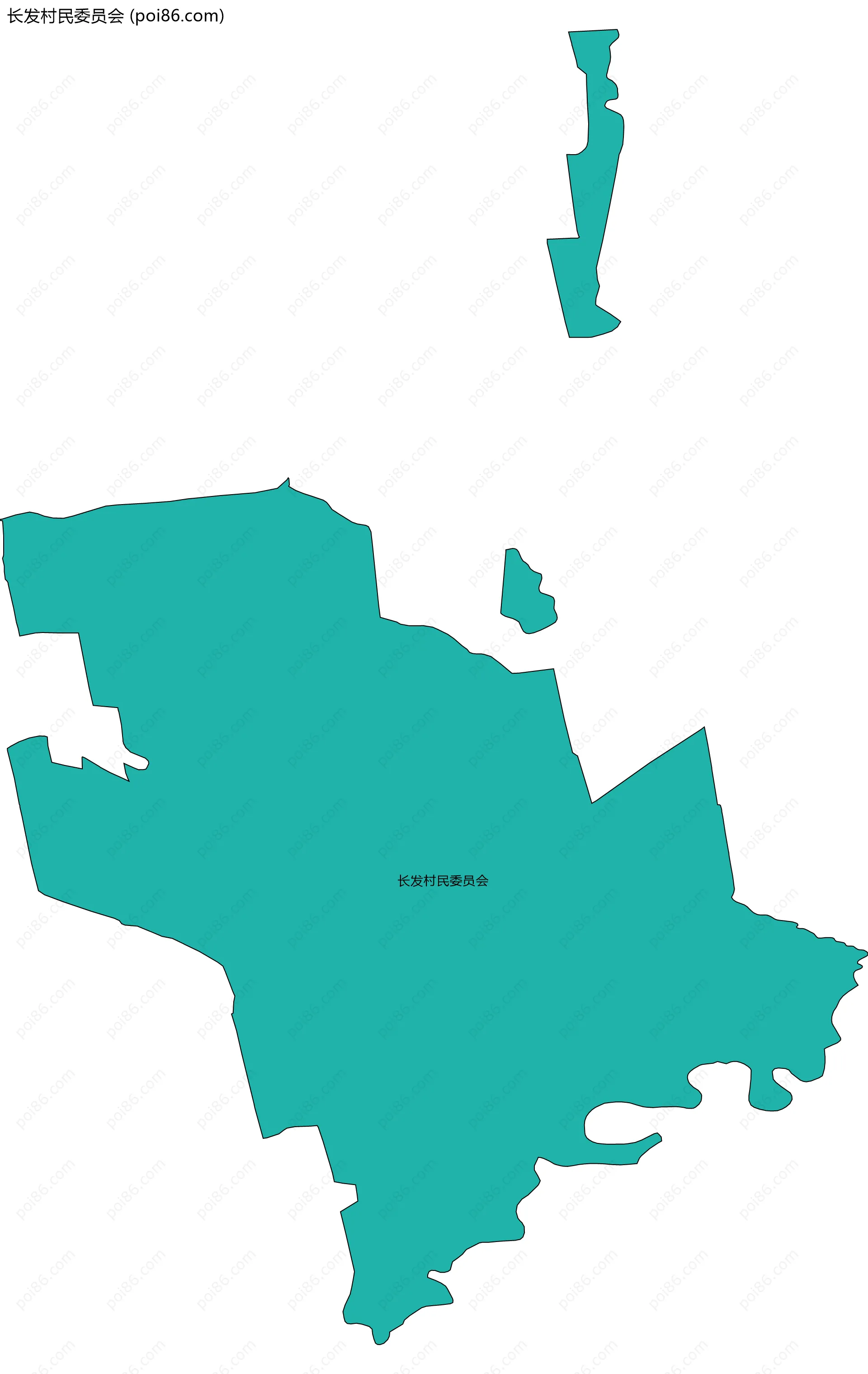 长发村民委员会边界地图