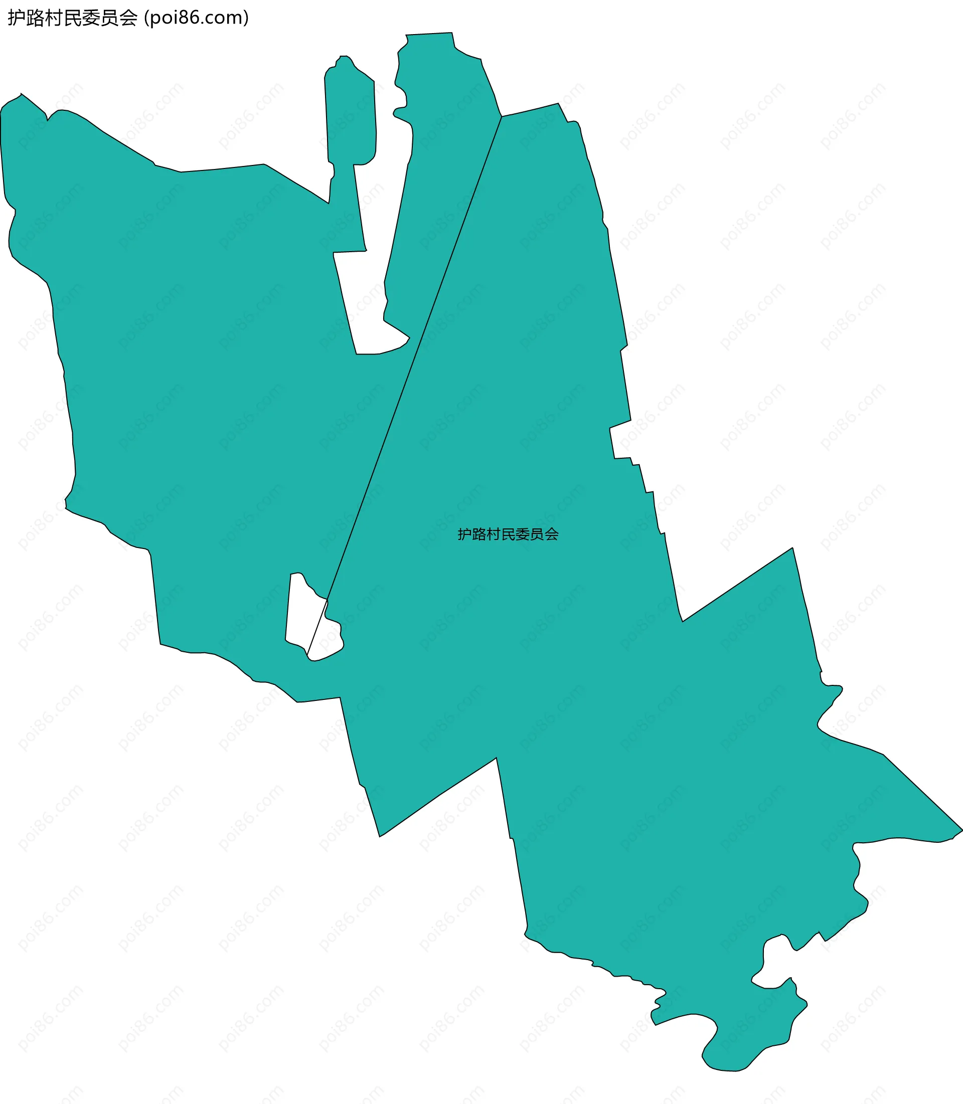 护路村民委员会边界地图