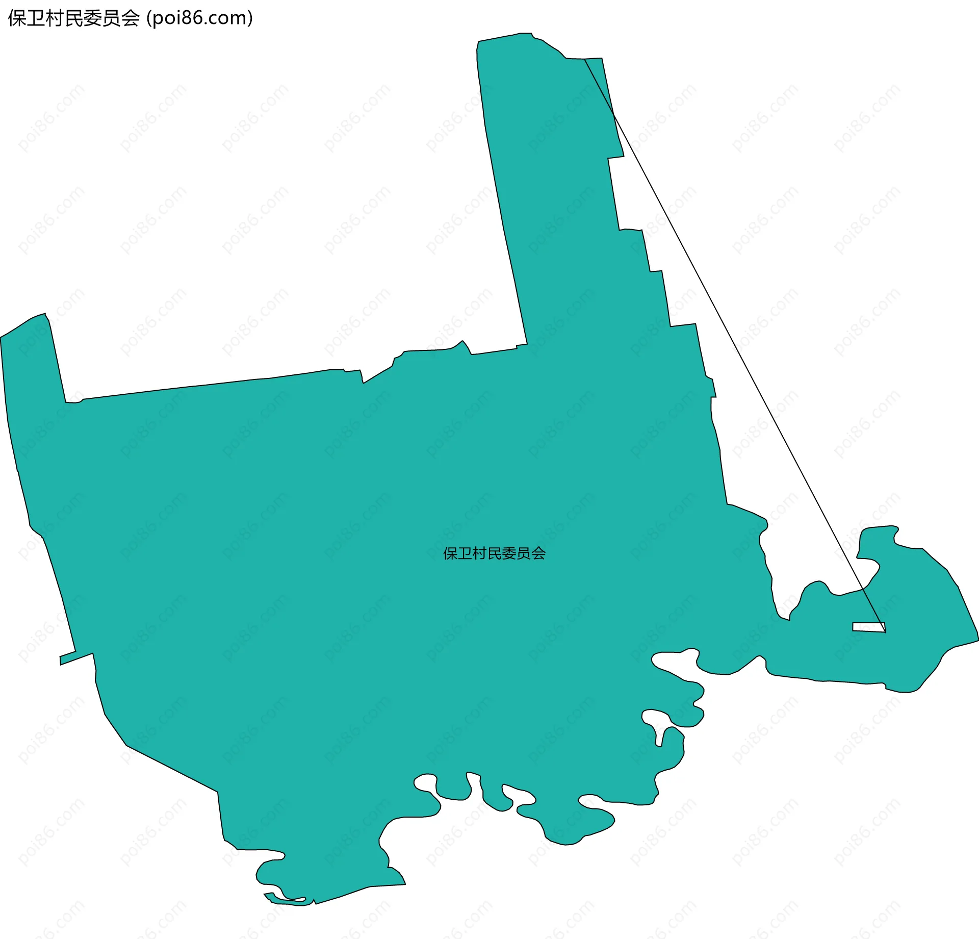 保卫村民委员会边界地图