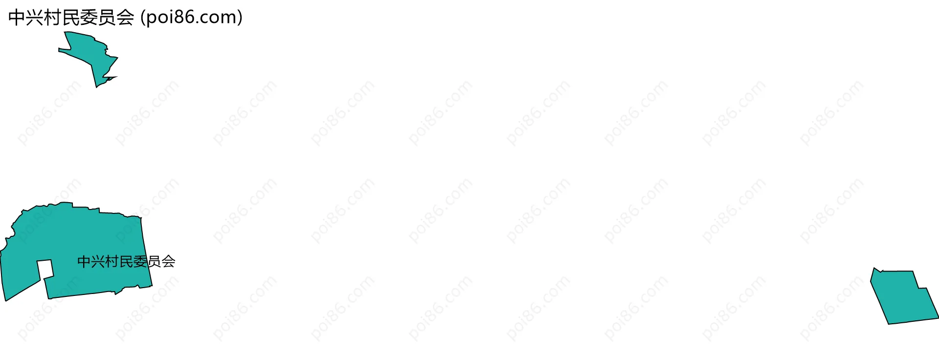 中兴村民委员会边界地图