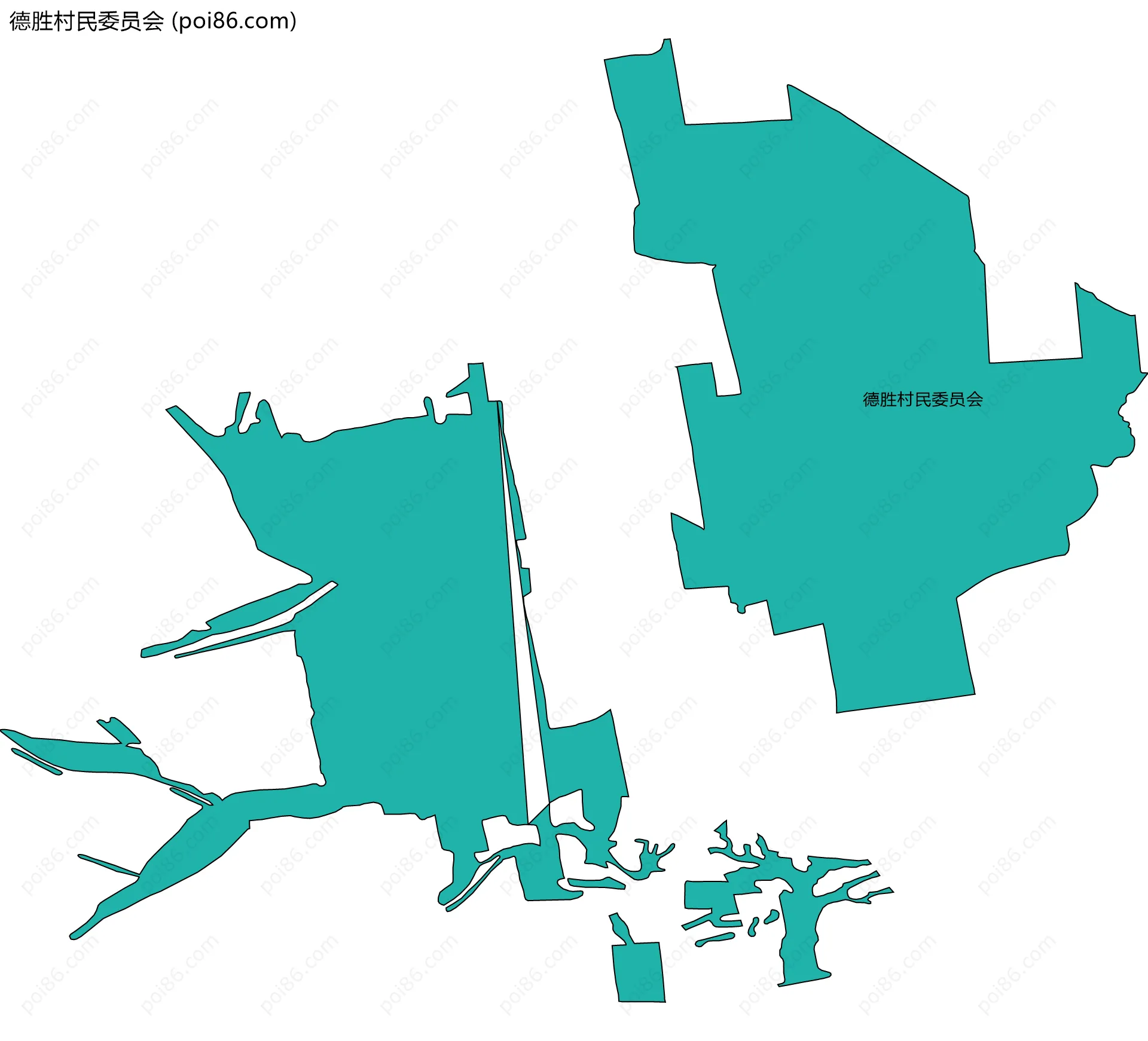 德胜村民委员会边界地图