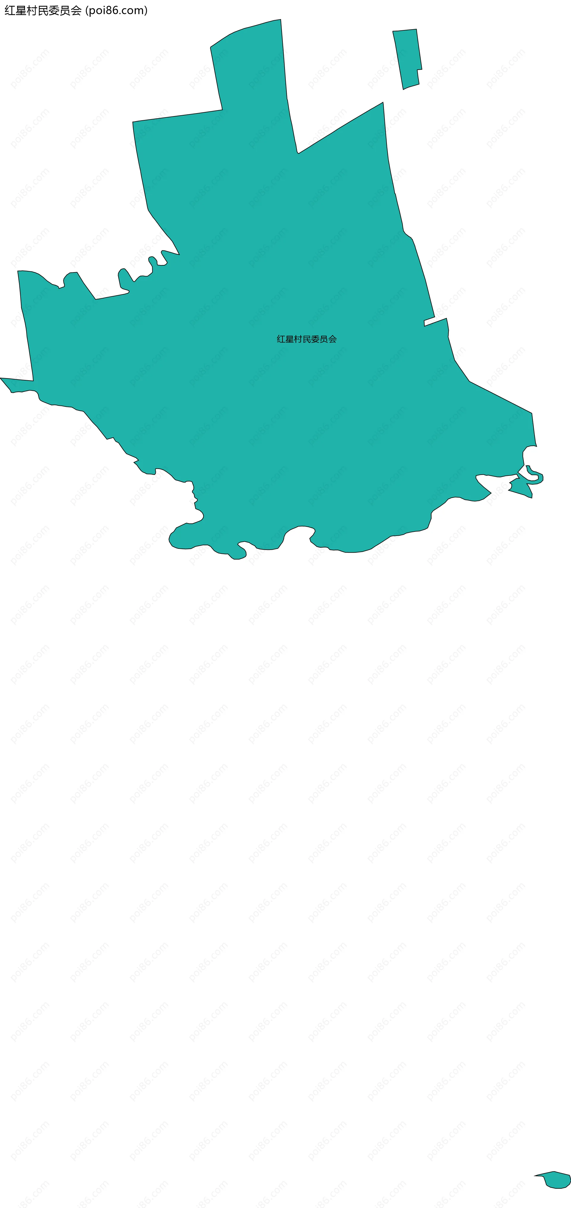 红星村民委员会边界地图