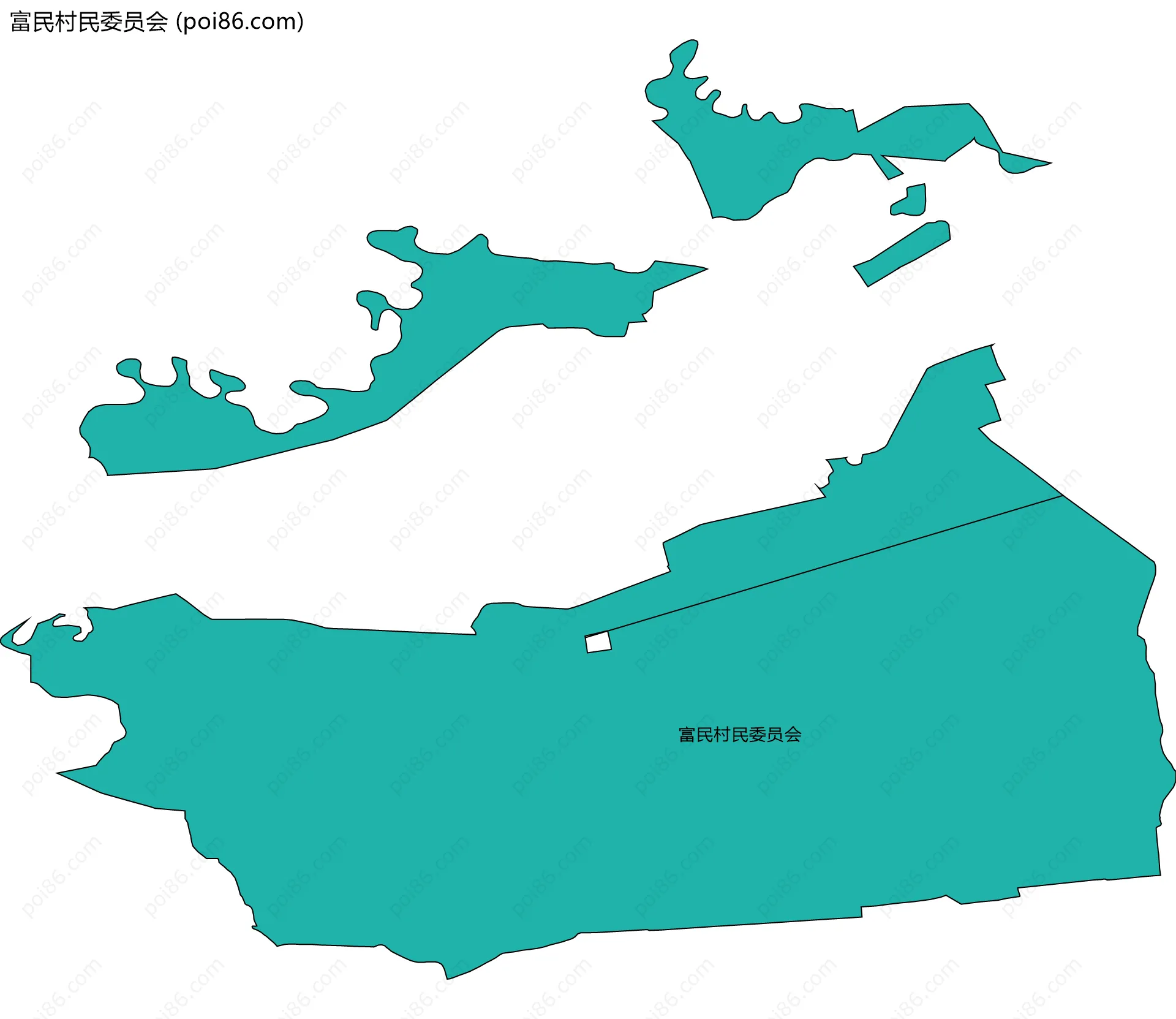 富民村民委员会边界地图