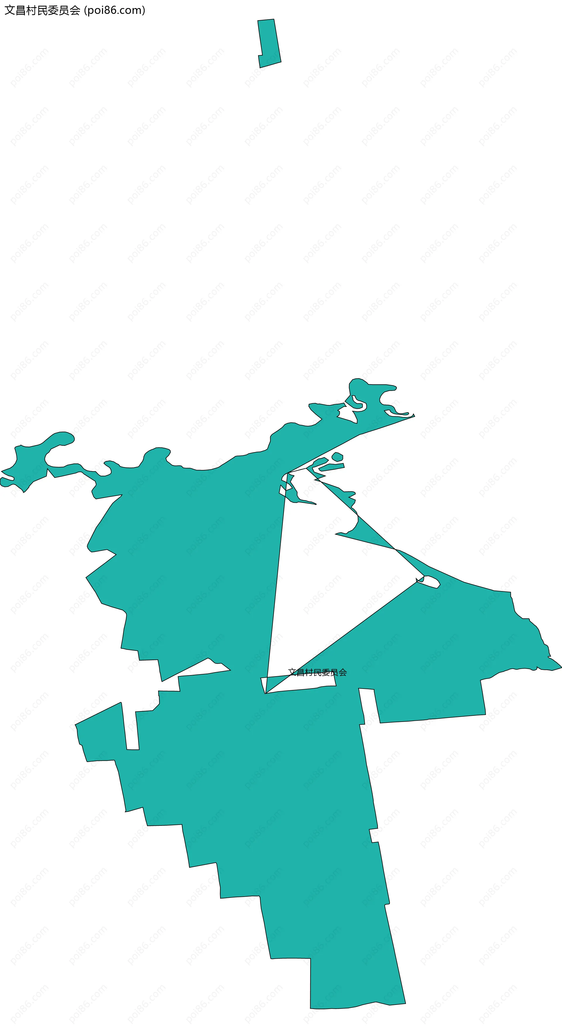 文昌村民委员会边界地图