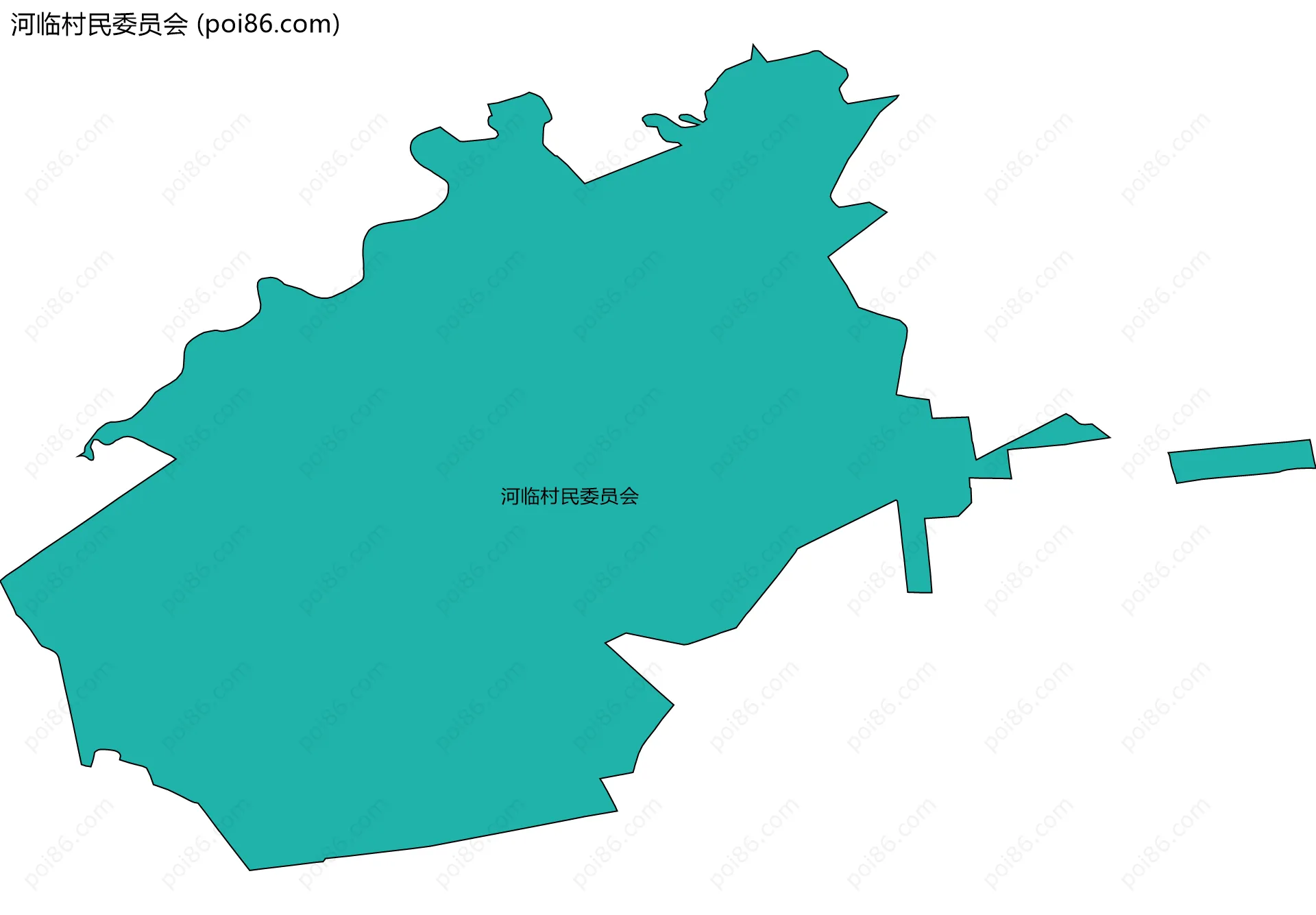 河临村民委员会边界地图