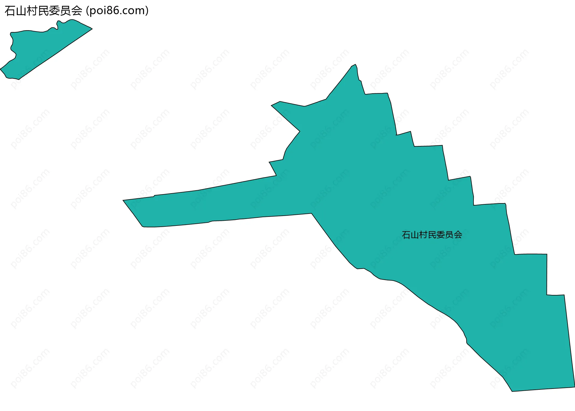 石山村民委员会边界地图