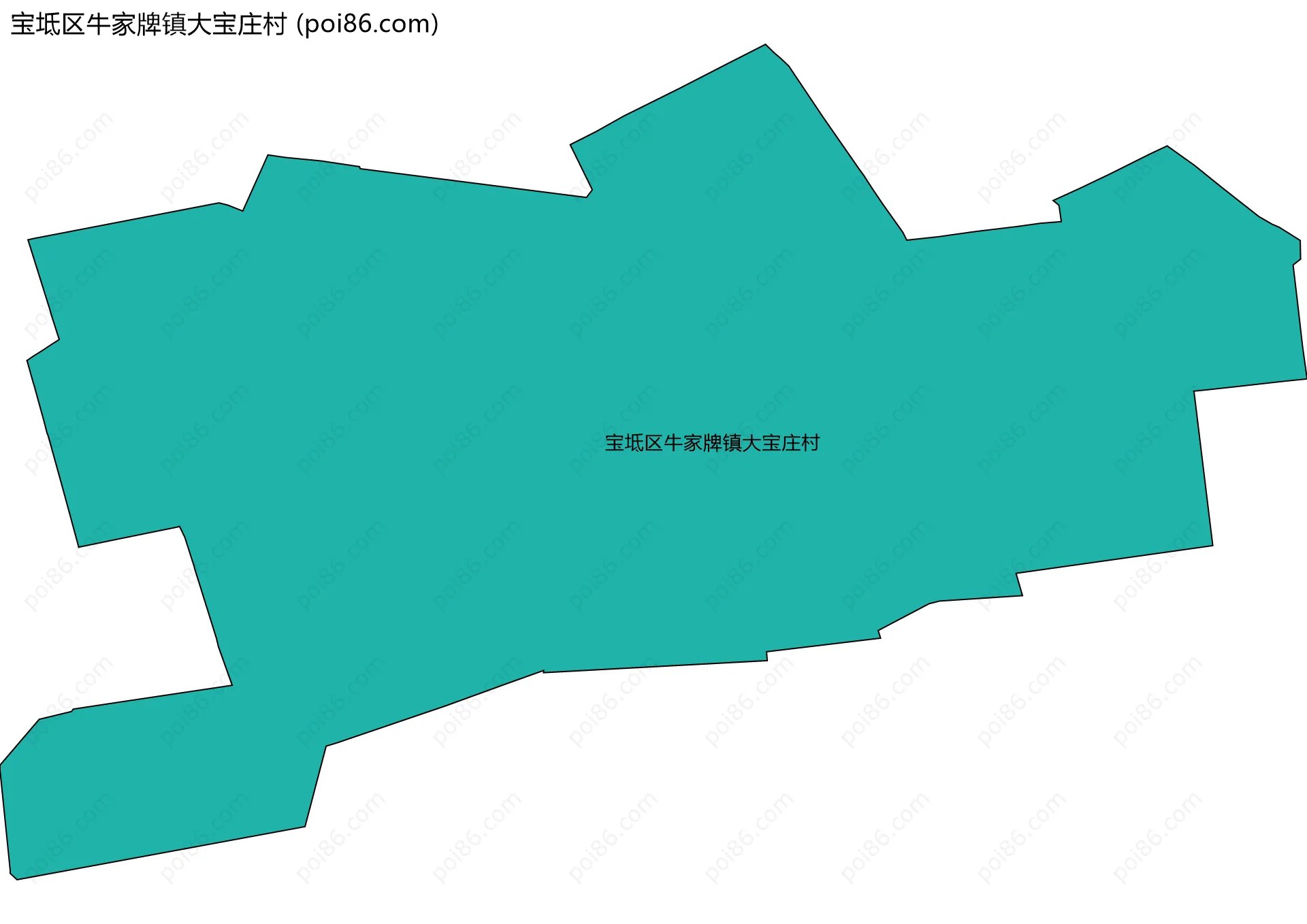 宝坻区牛家牌镇大宝庄村边界地图