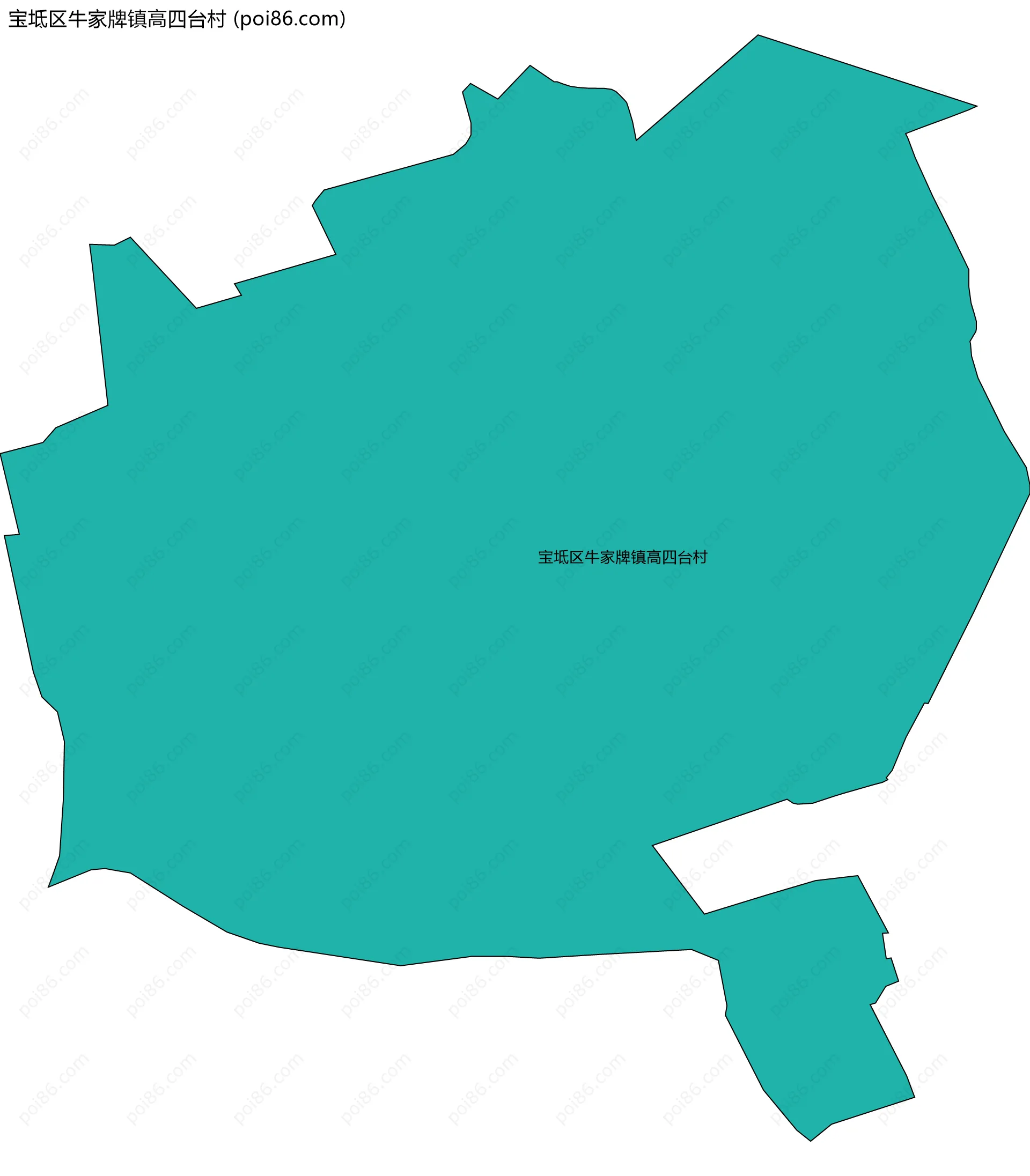 宝坻区牛家牌镇高四台村边界地图