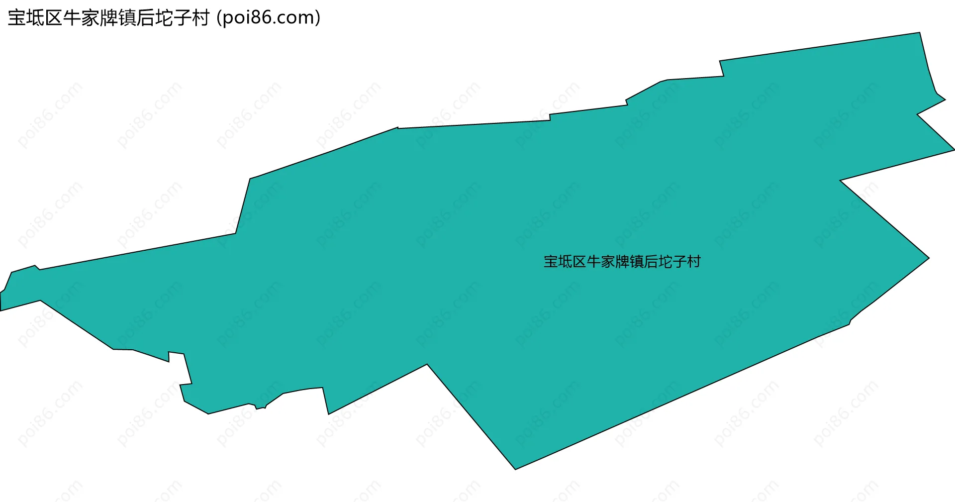 宝坻区牛家牌镇后坨子村边界地图