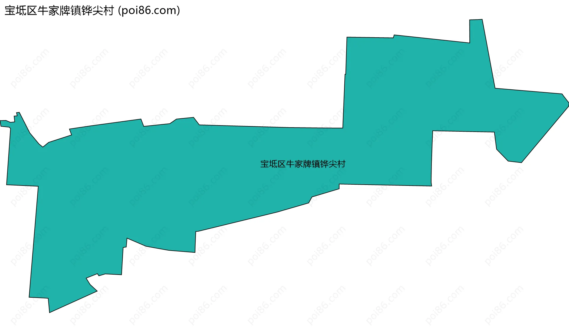 宝坻区牛家牌镇铧尖村边界地图