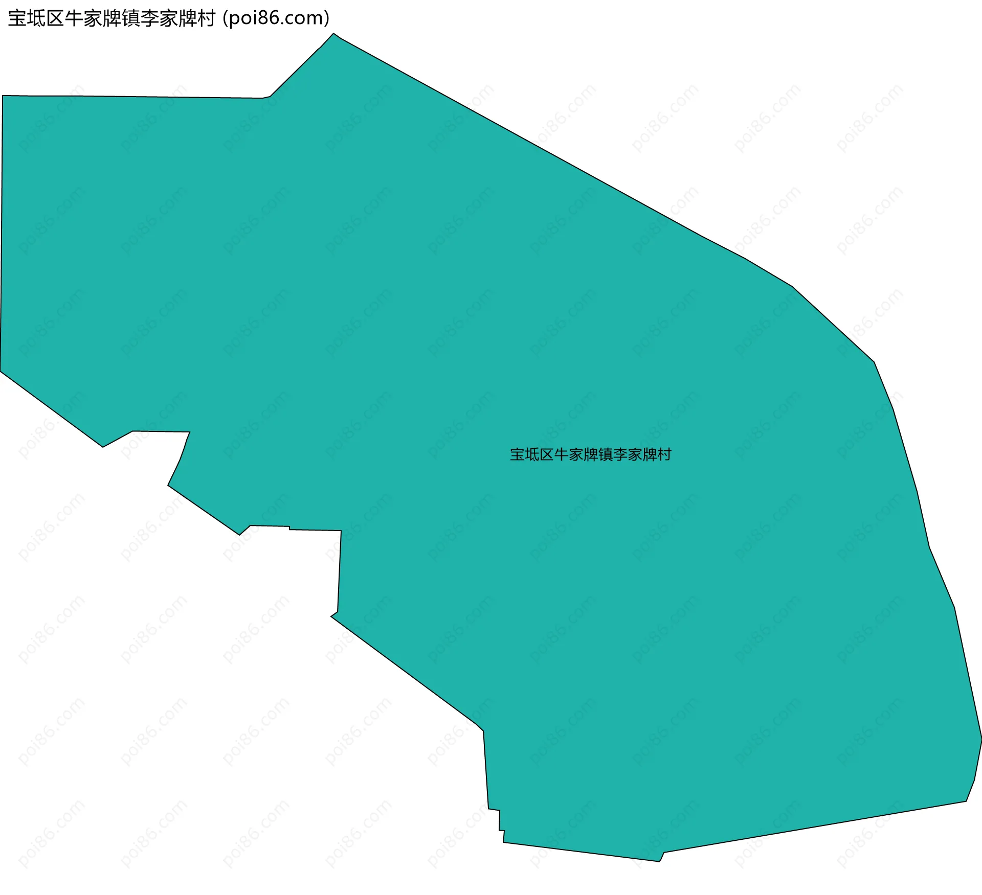 宝坻区牛家牌镇李家牌村边界地图