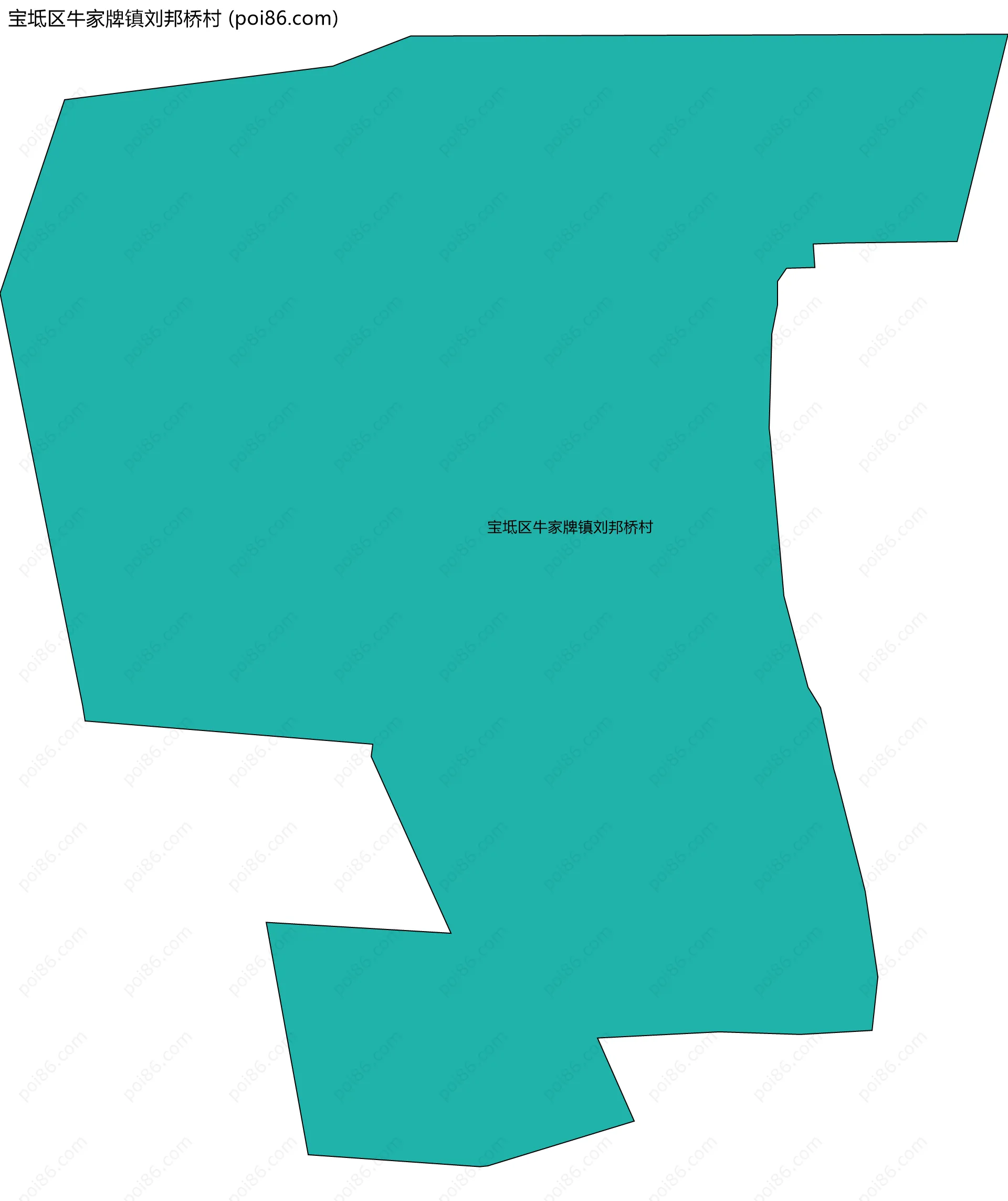 宝坻区牛家牌镇刘邦桥村边界地图