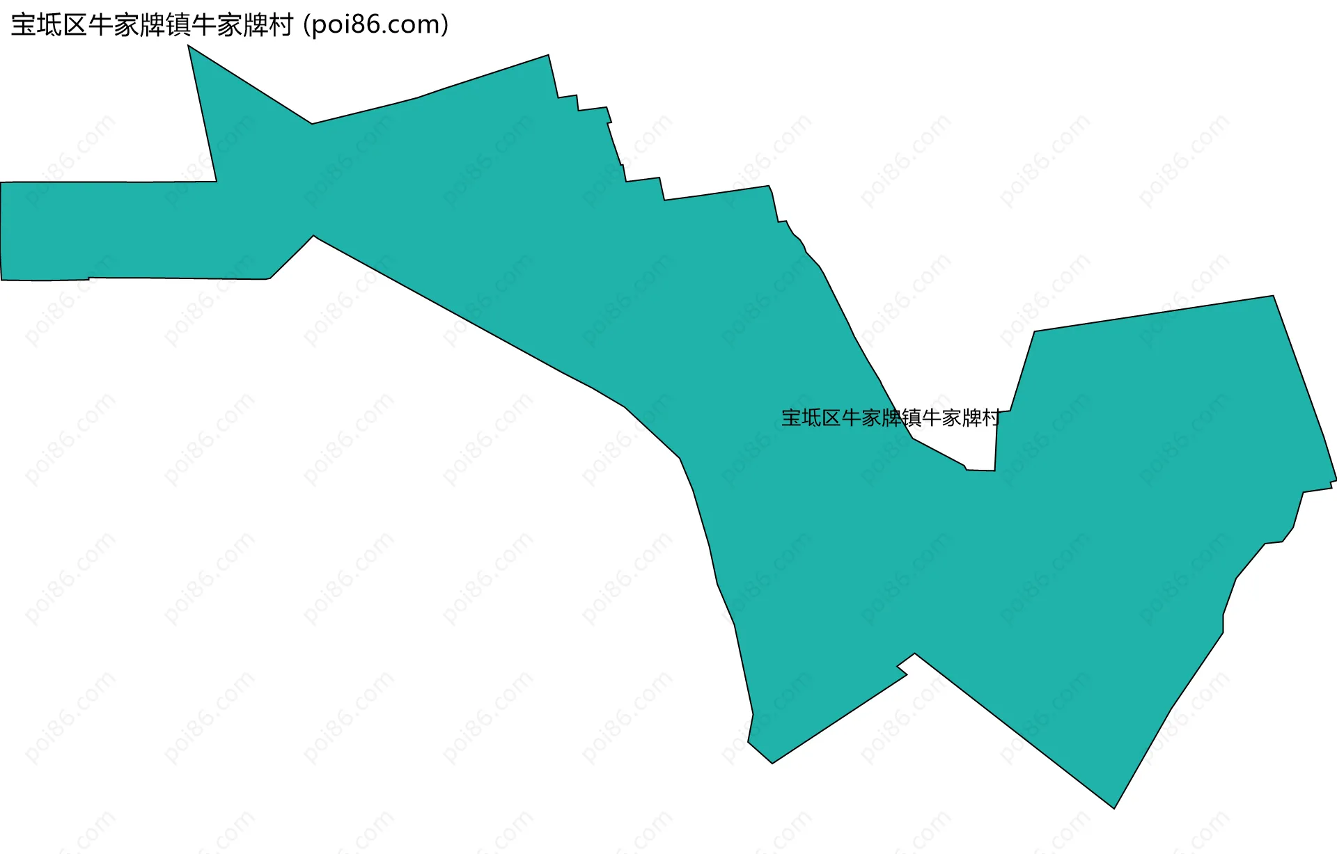 宝坻区牛家牌镇牛家牌村边界地图
