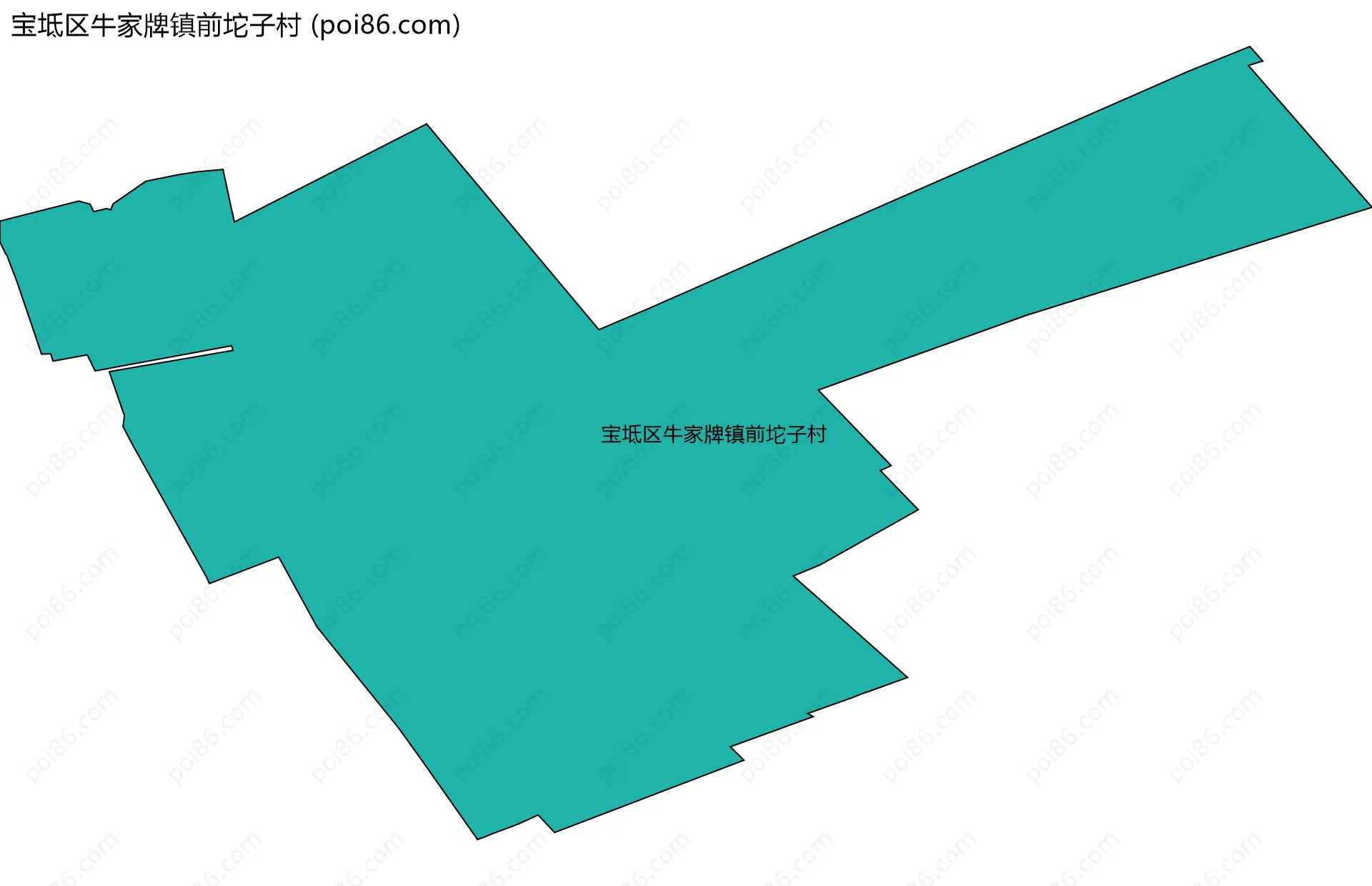 宝坻区牛家牌镇前坨子村边界地图
