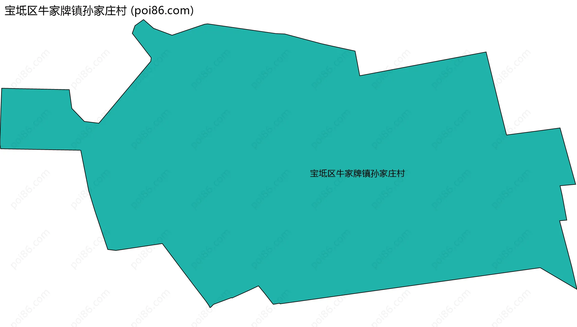 宝坻区牛家牌镇孙家庄村边界地图