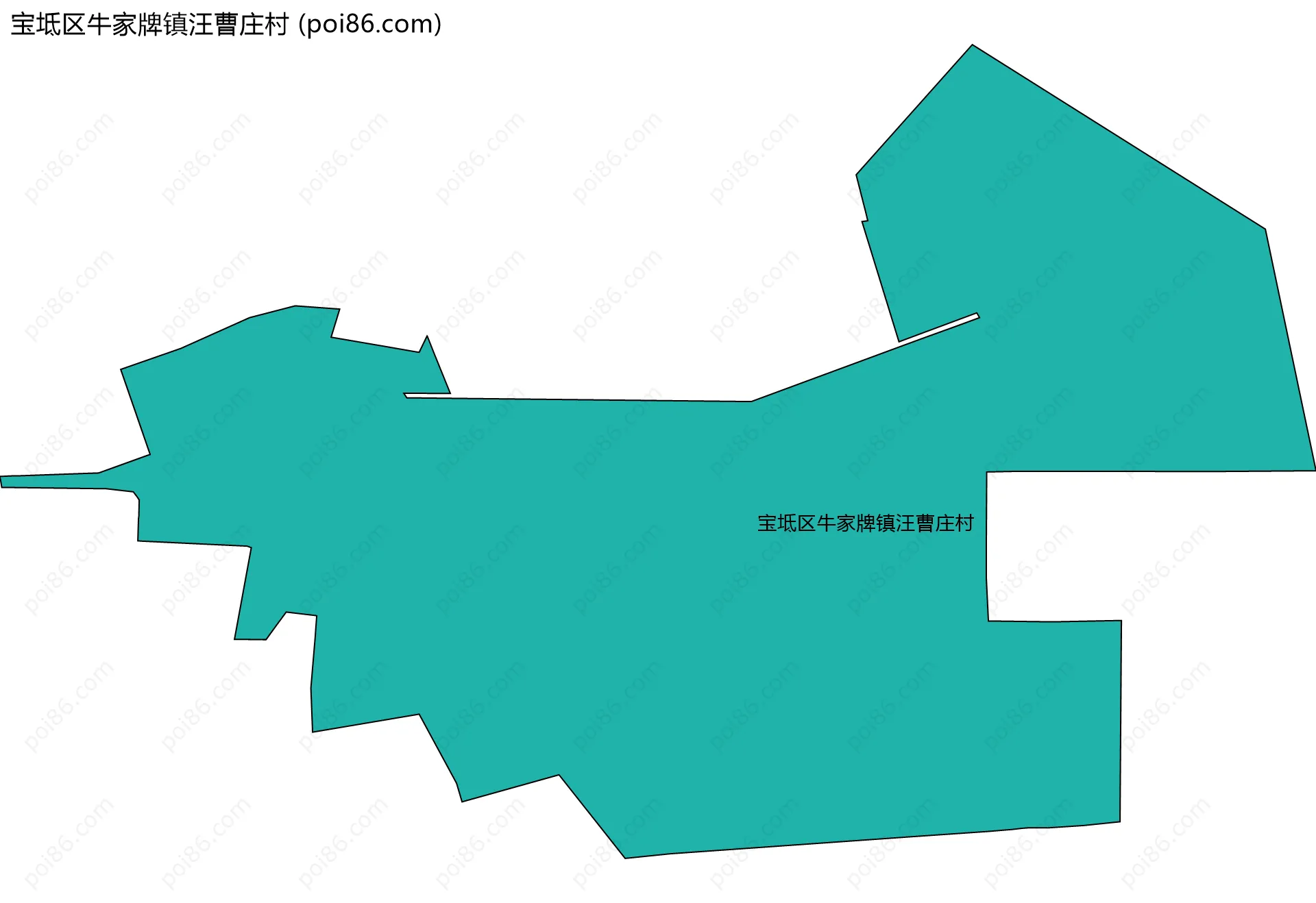 宝坻区牛家牌镇汪曹庄村边界地图