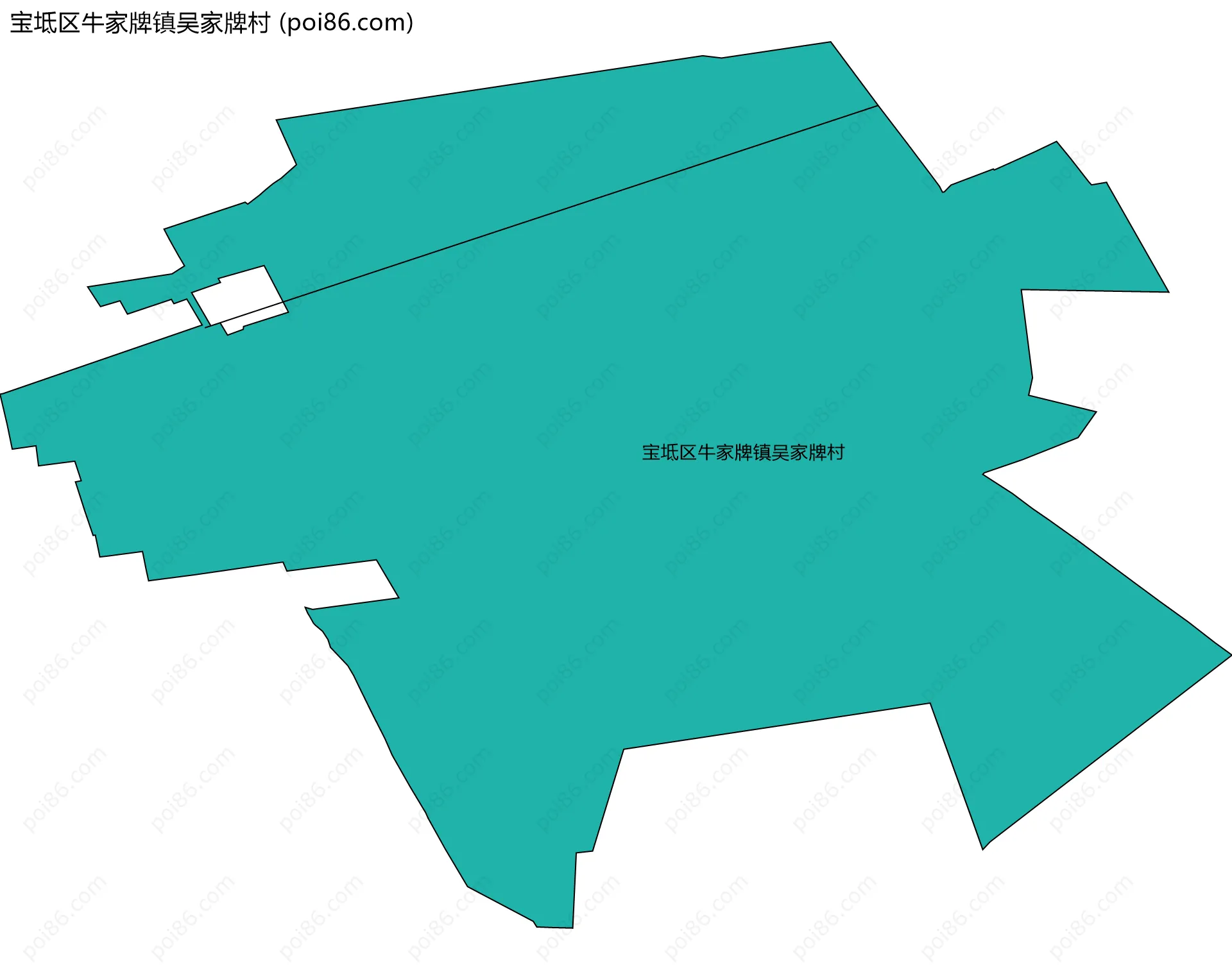 宝坻区牛家牌镇吴家牌村边界地图