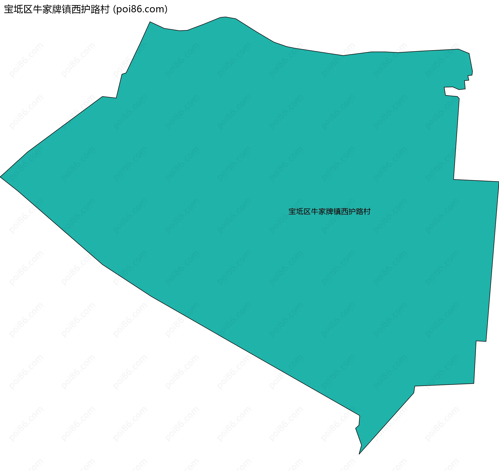 宝坻区牛家牌镇西护路村边界地图