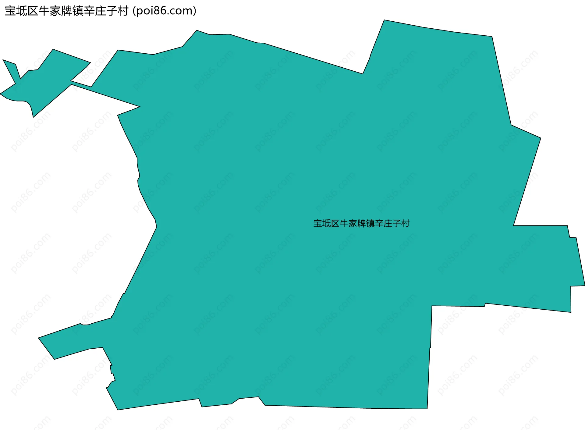 宝坻区牛家牌镇辛庄子村边界地图