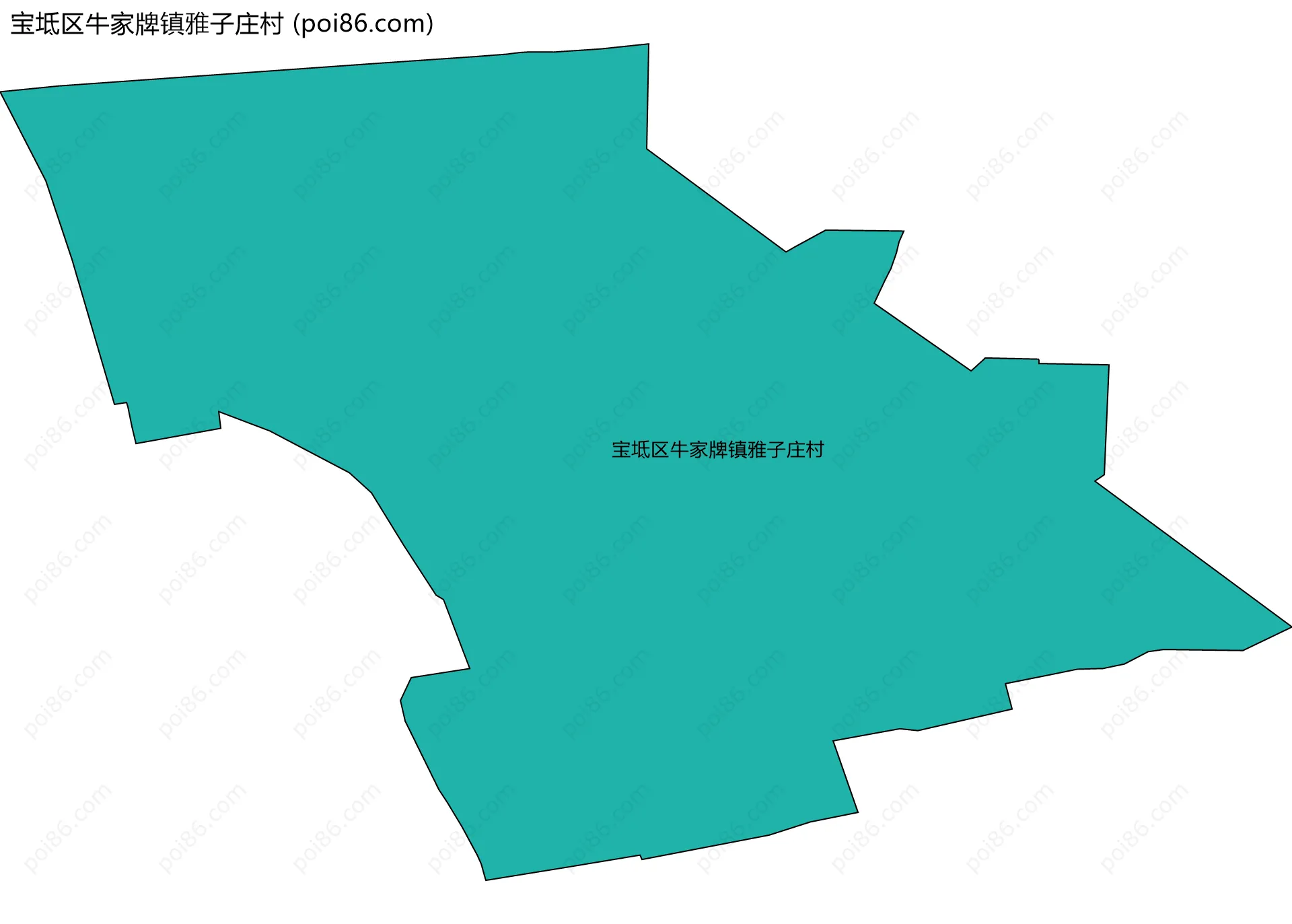 宝坻区牛家牌镇雅子庄村边界地图