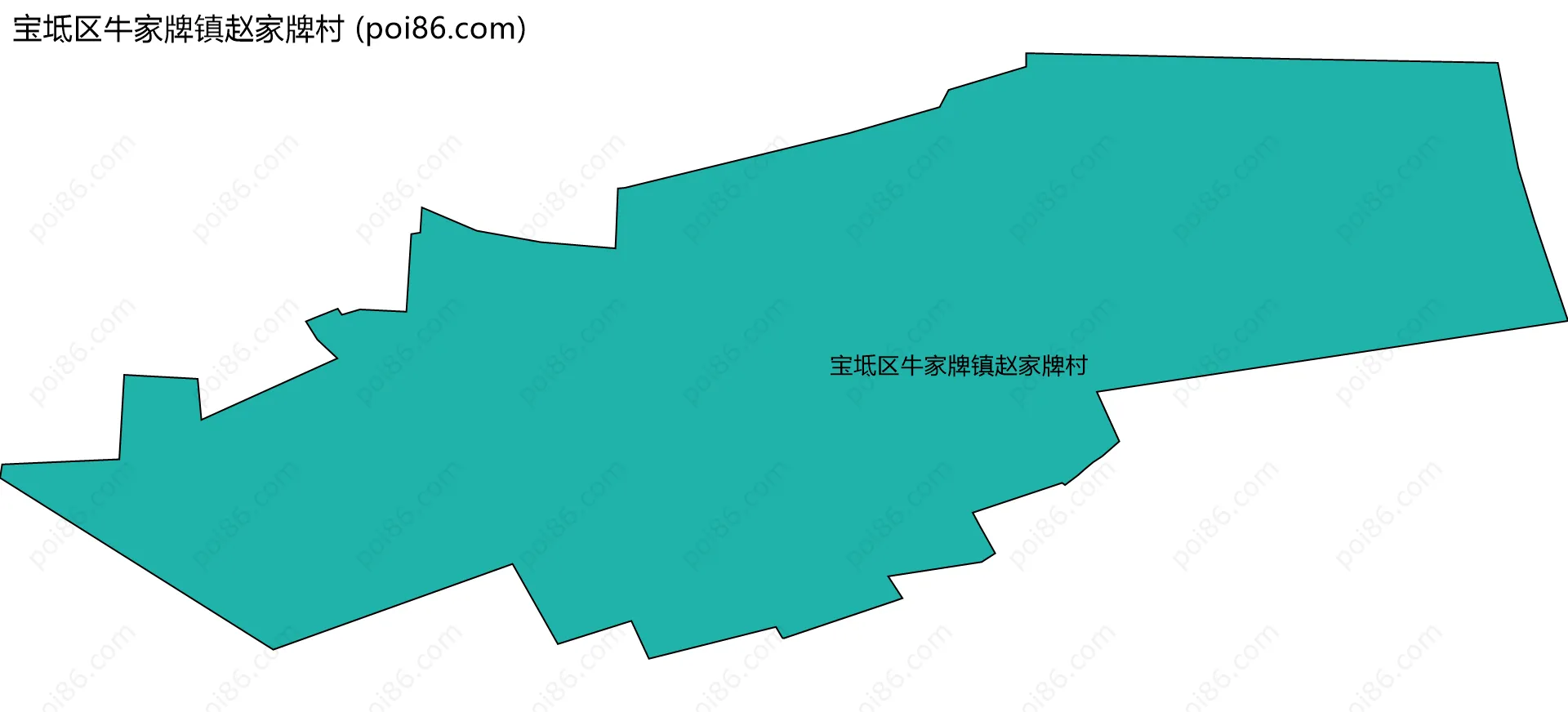 宝坻区牛家牌镇赵家牌村边界地图