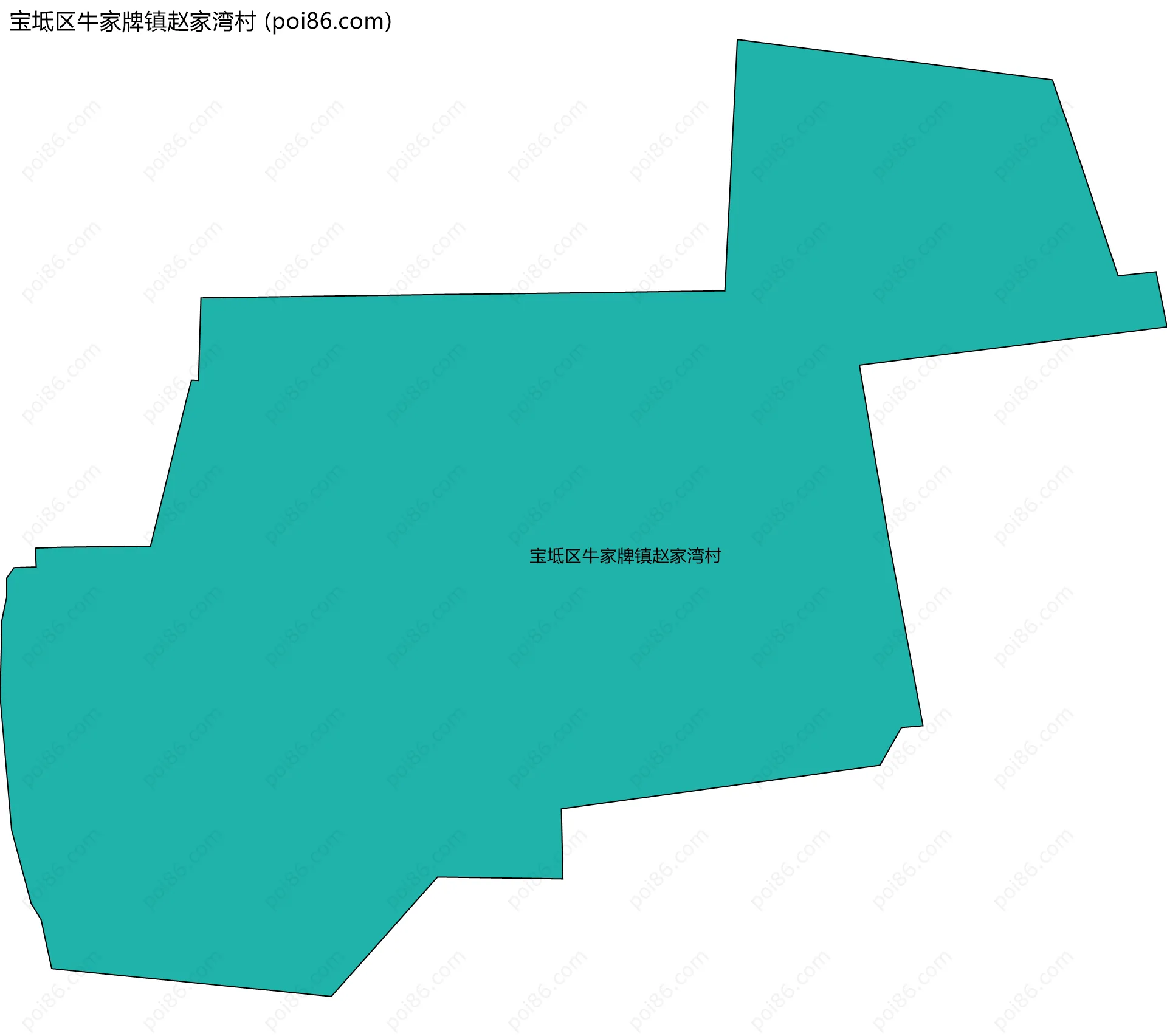 宝坻区牛家牌镇赵家湾村边界地图