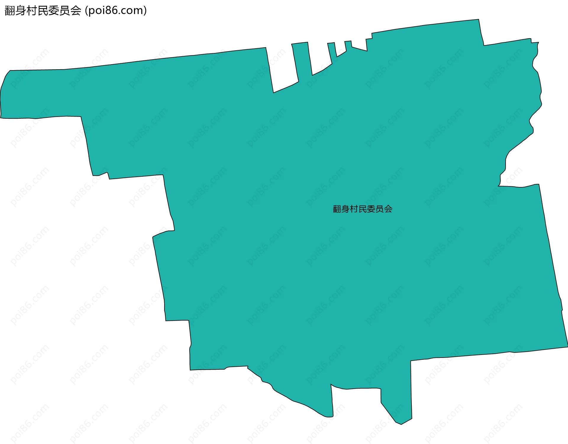 翻身村民委员会边界地图