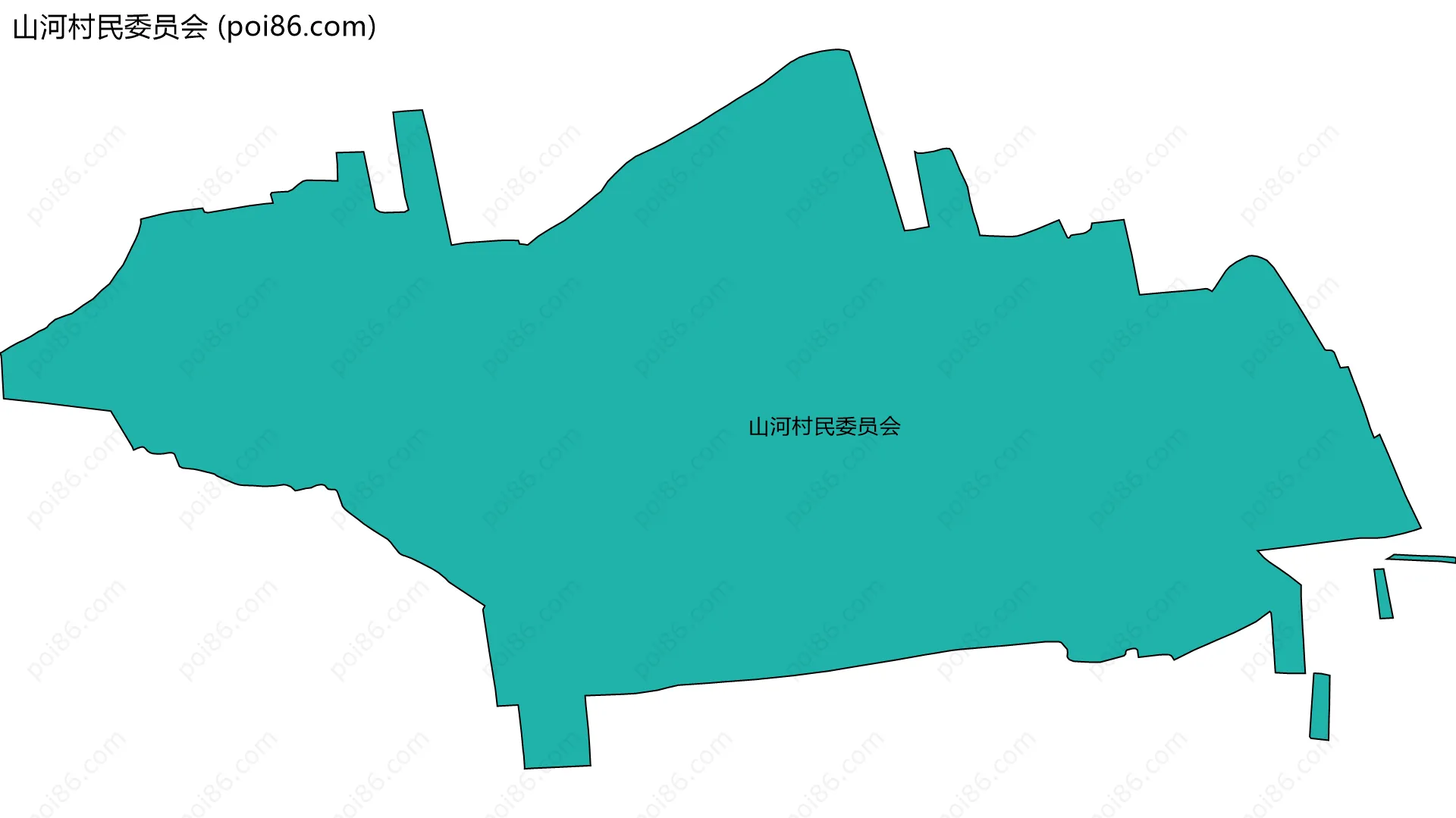 山河村民委员会边界地图