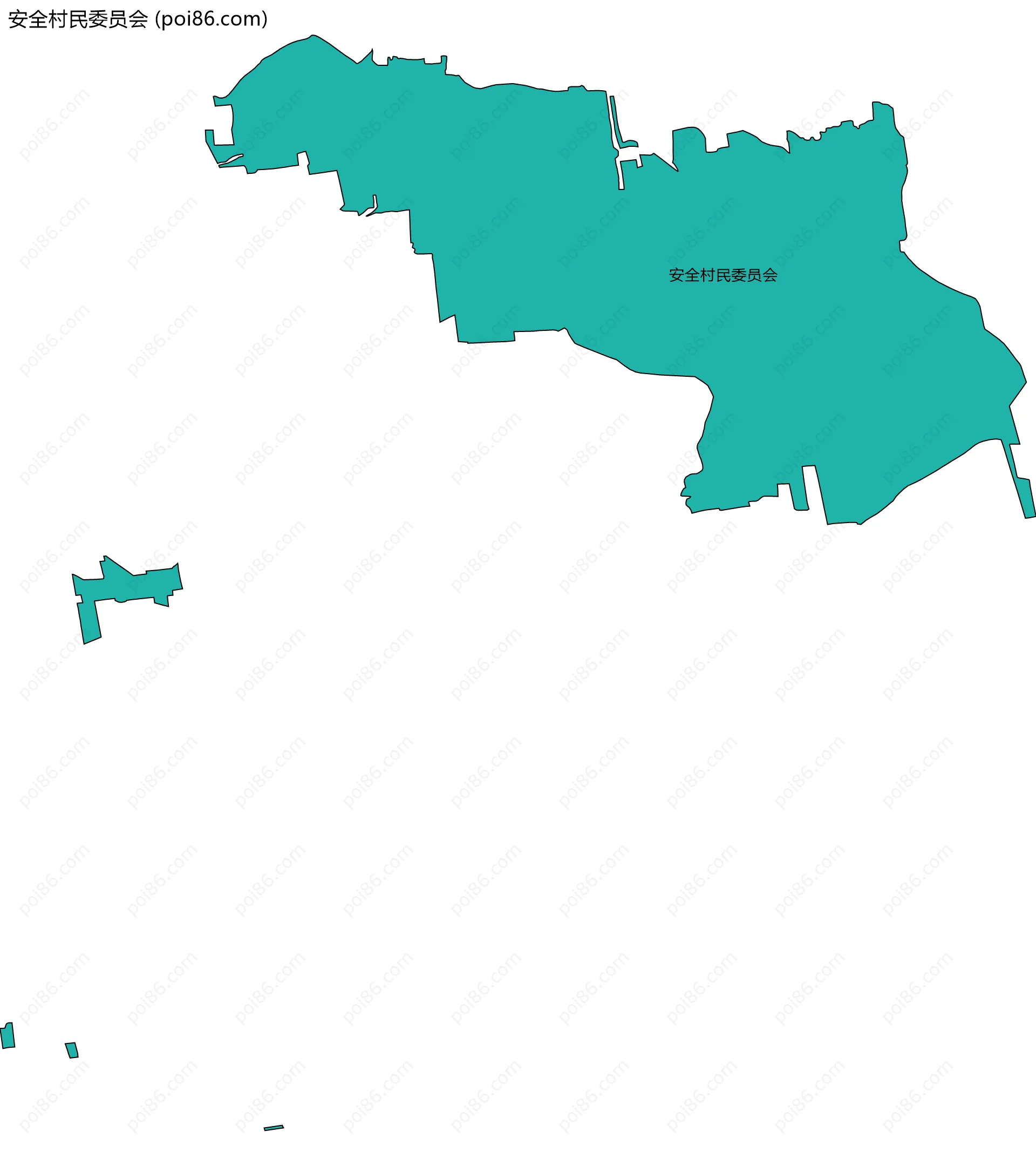 安全村民委员会边界地图
