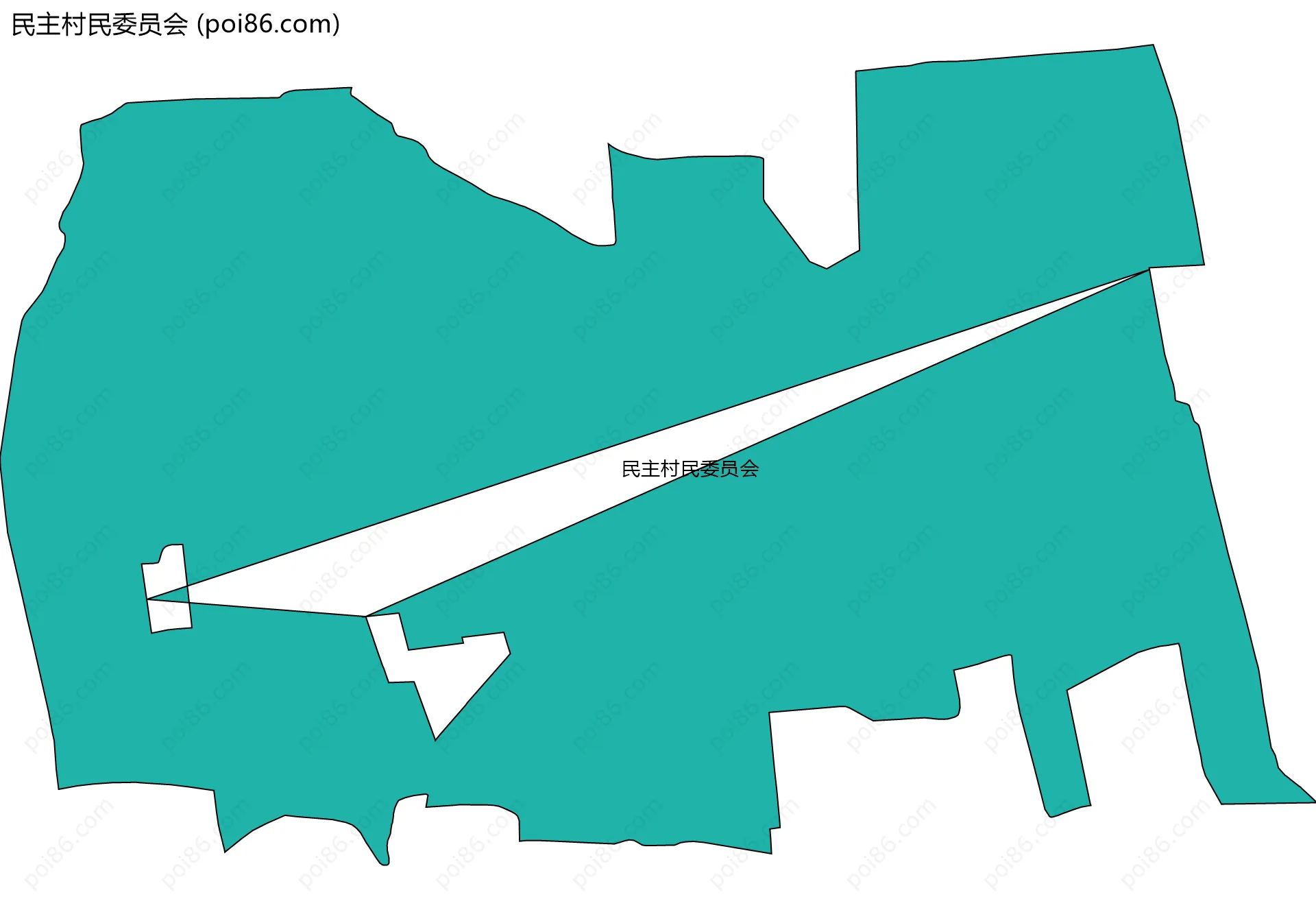 民主村民委员会边界地图