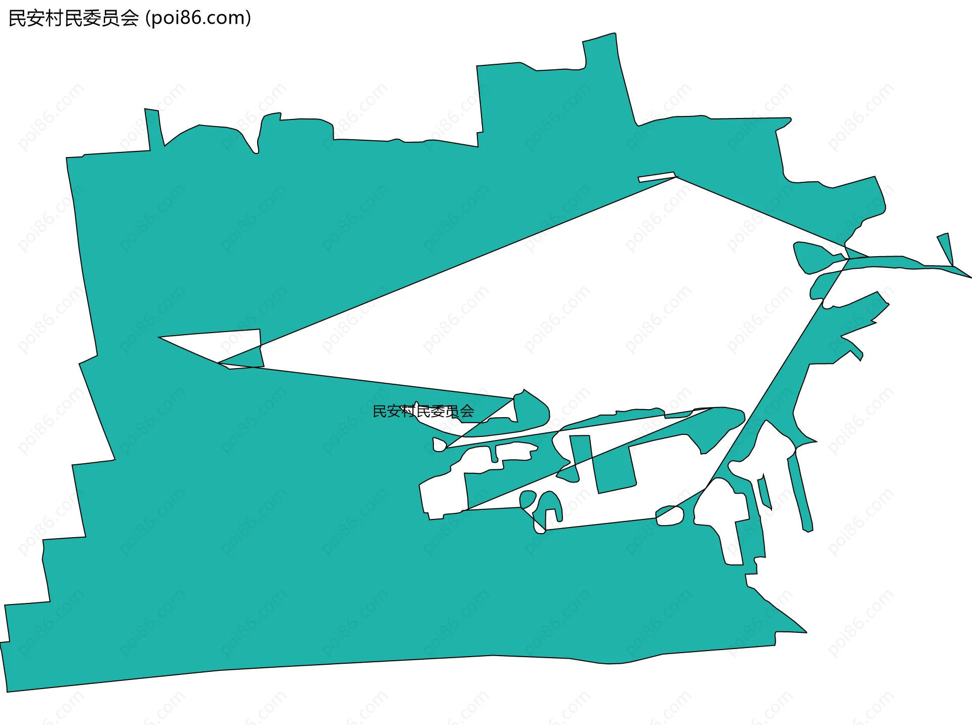 民安村民委员会边界地图