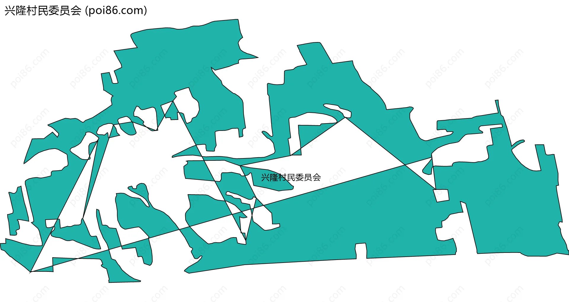 兴隆村民委员会边界地图