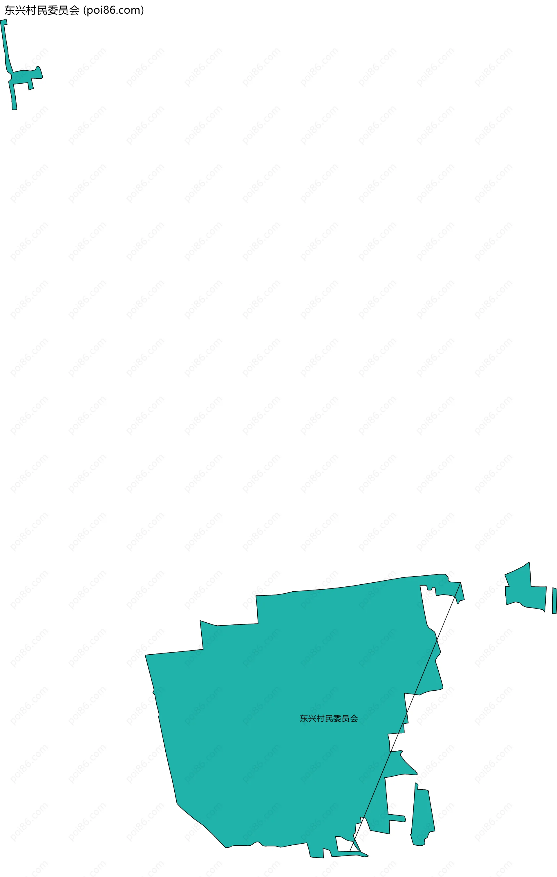 东兴村民委员会边界地图