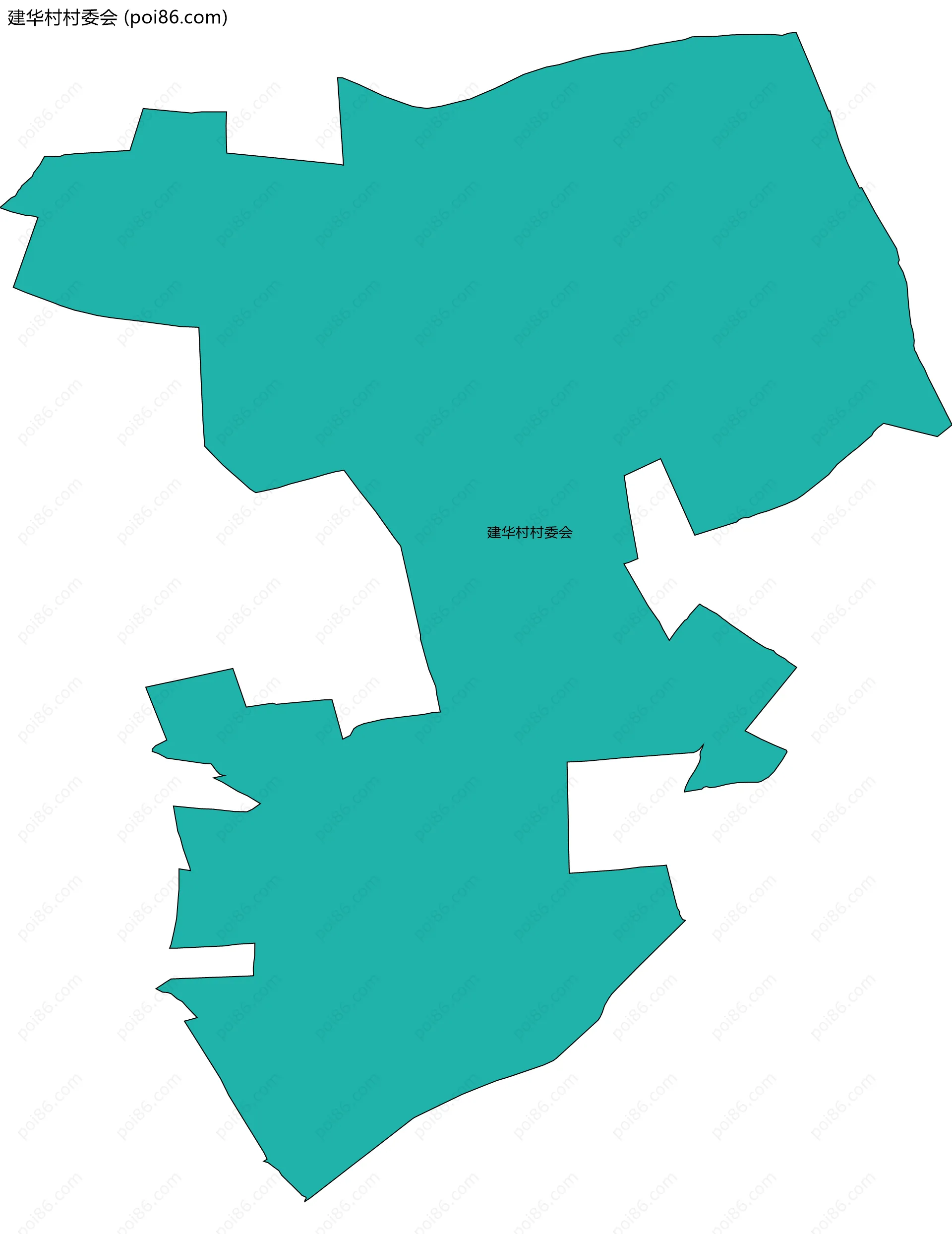 建华村村委会边界地图